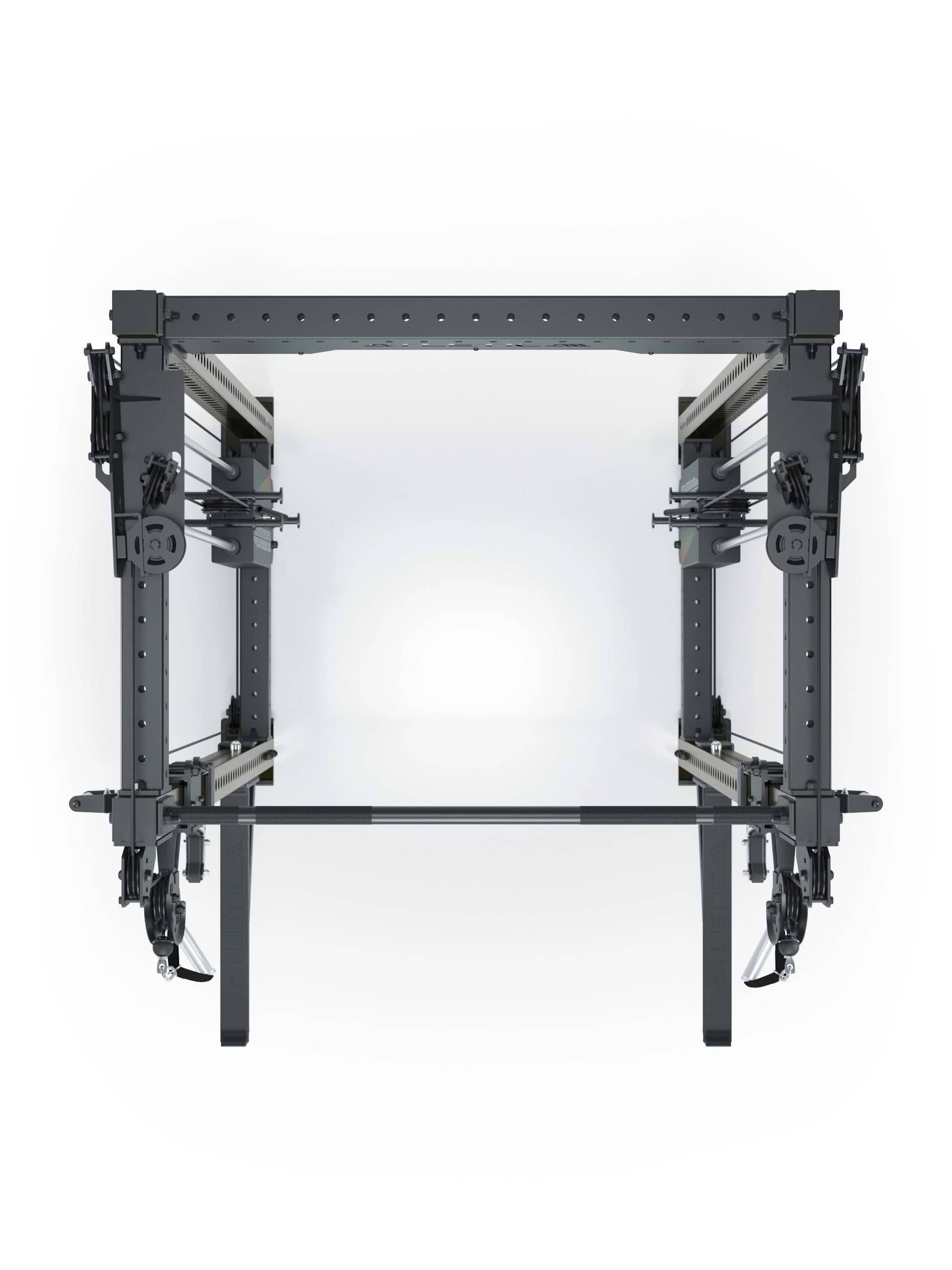 Dualer Kabelzug mit 2x95kg seitlichen Gewichtsblöcken | Sehr stabil und platzsparend | Modular ausbaubar mit Anbauteilen wie Smith Machine und Jammer Arms I Military Green