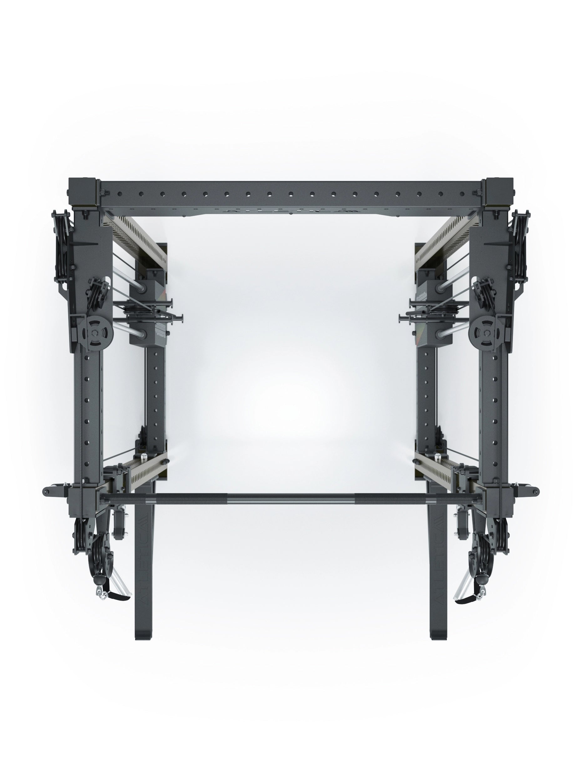 Dualer Kabelzug mit 2x95kg seitlichen Gewichtsblöcken | Sehr stabil und platzsparend | Modular ausbaubar mit Anbauteilen wie Smith Machine und Jammer Arms I Military Green 