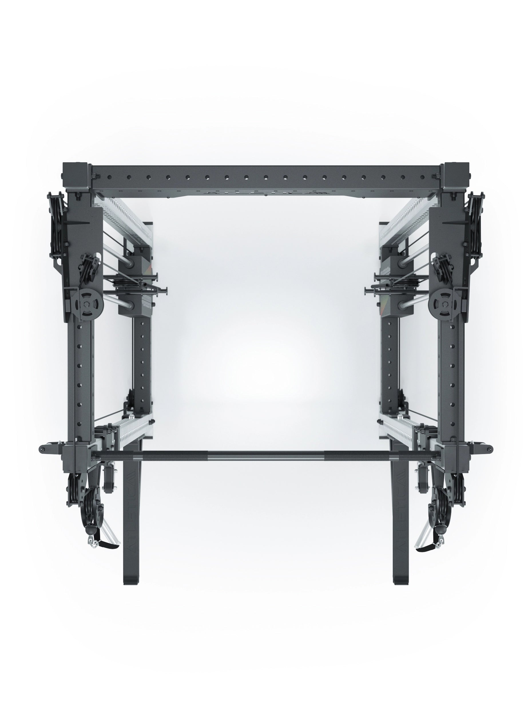 Dualer Kabelzug mit 2x95kg seitlichen Gewichtsblöcken | Sehr stabil und platzsparend | Modular ausbaubar mit Anbauteilen wie Smith Machine und Jammer Arms I Edelstahl