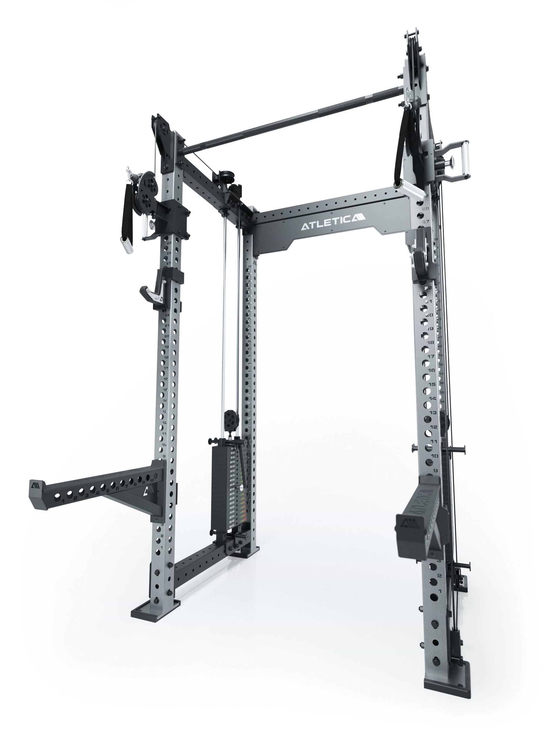R8 Bradley Power Rack mit dualem Kabelzugsystem und integrierter Multipresse