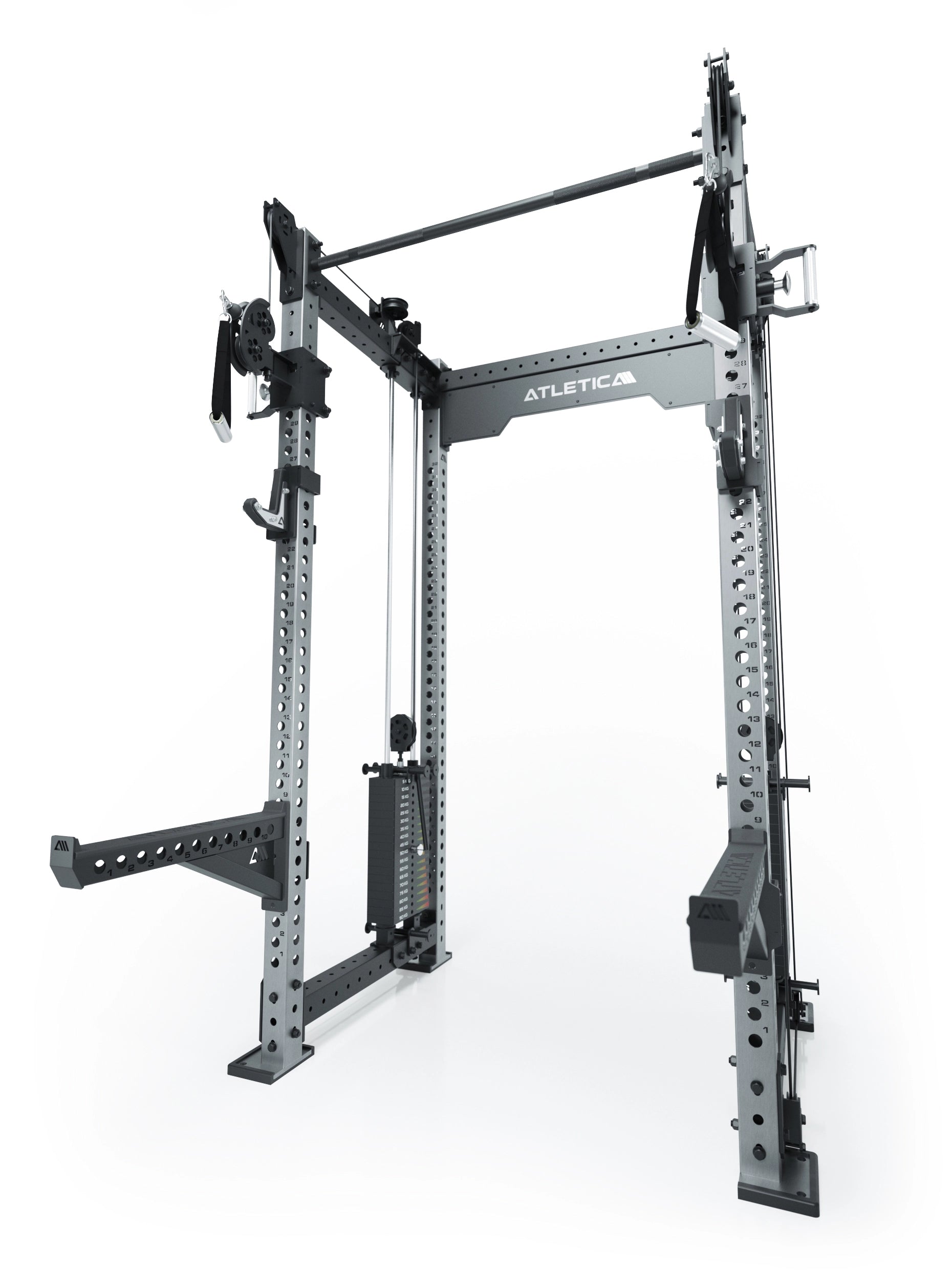 R8 Bradley Power Rack mit dualem Kabelzugsystem und integrierter Multipresse