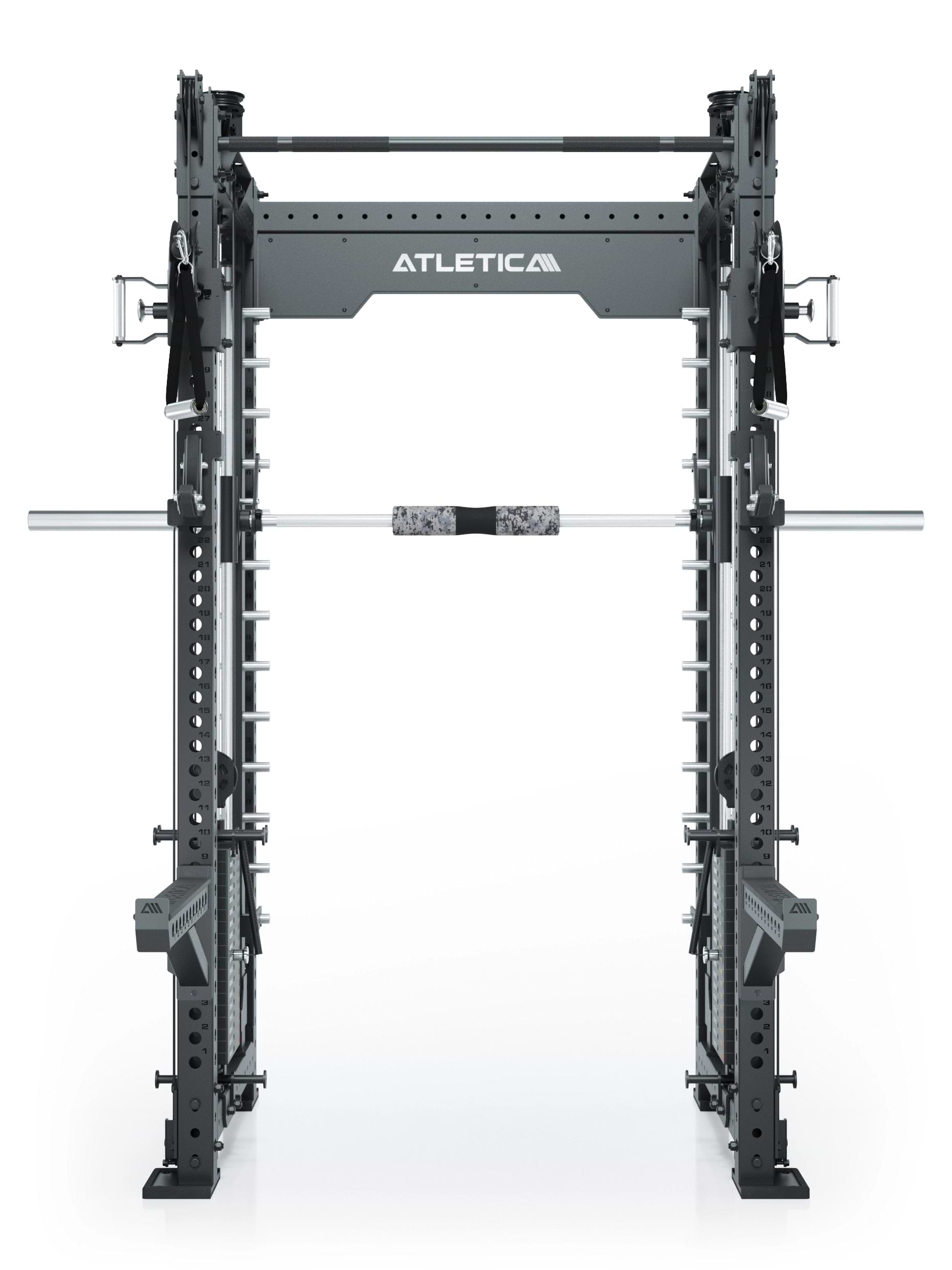 Dualer Kabelzug mit 2x95kg seitlichen Gewichtsblöcken | Sehr stabil | Modular ausbaubar mit Anbauteilen wie Jammer Arms I Schwarz
