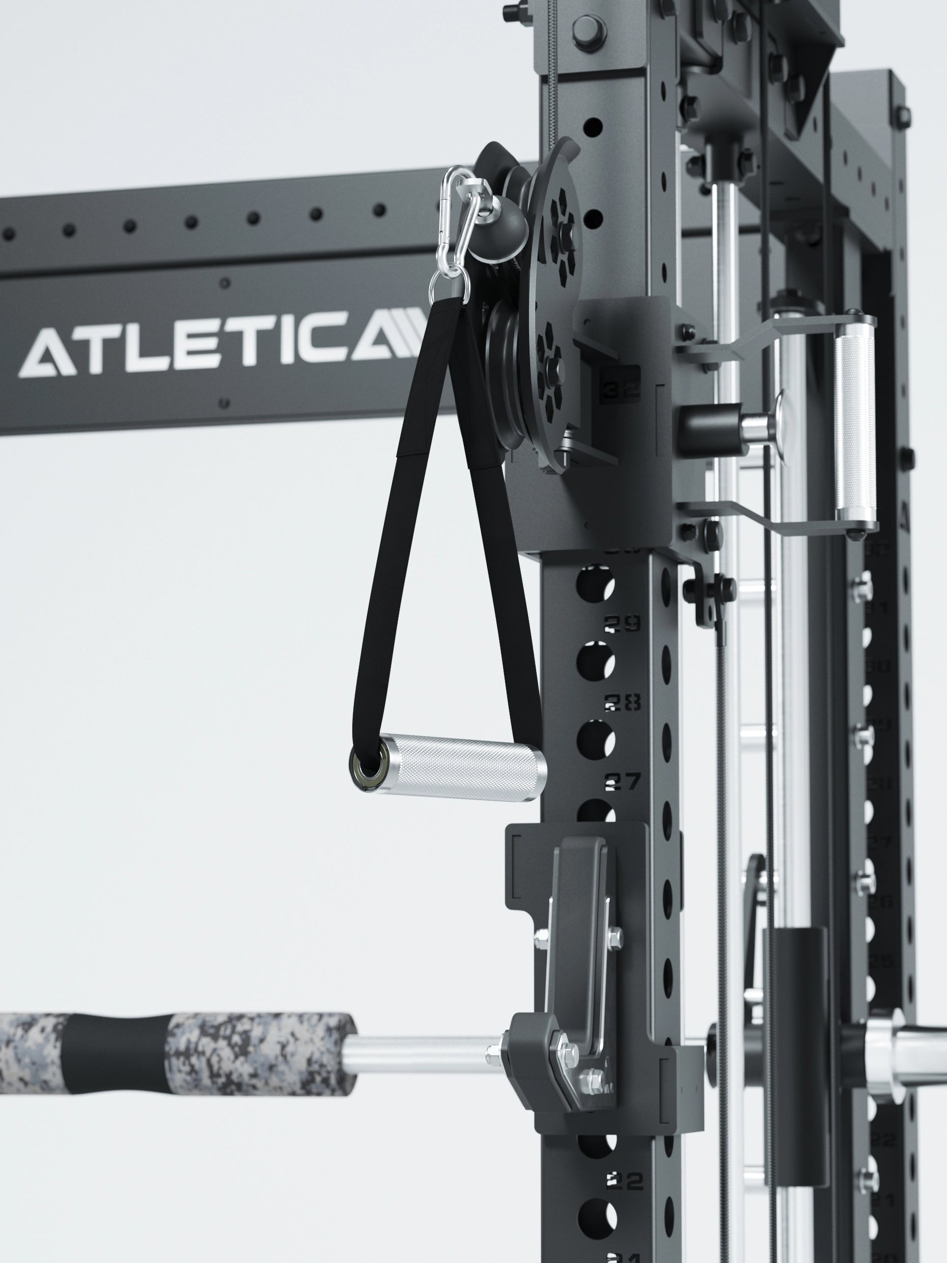 Dualer Kabelzug mit 2x95kg seitlichen Gewichtsblöcken | Sehr stabil | Modular ausbaubar mit Anbauteilen wie Jammer Arms I Schwarz