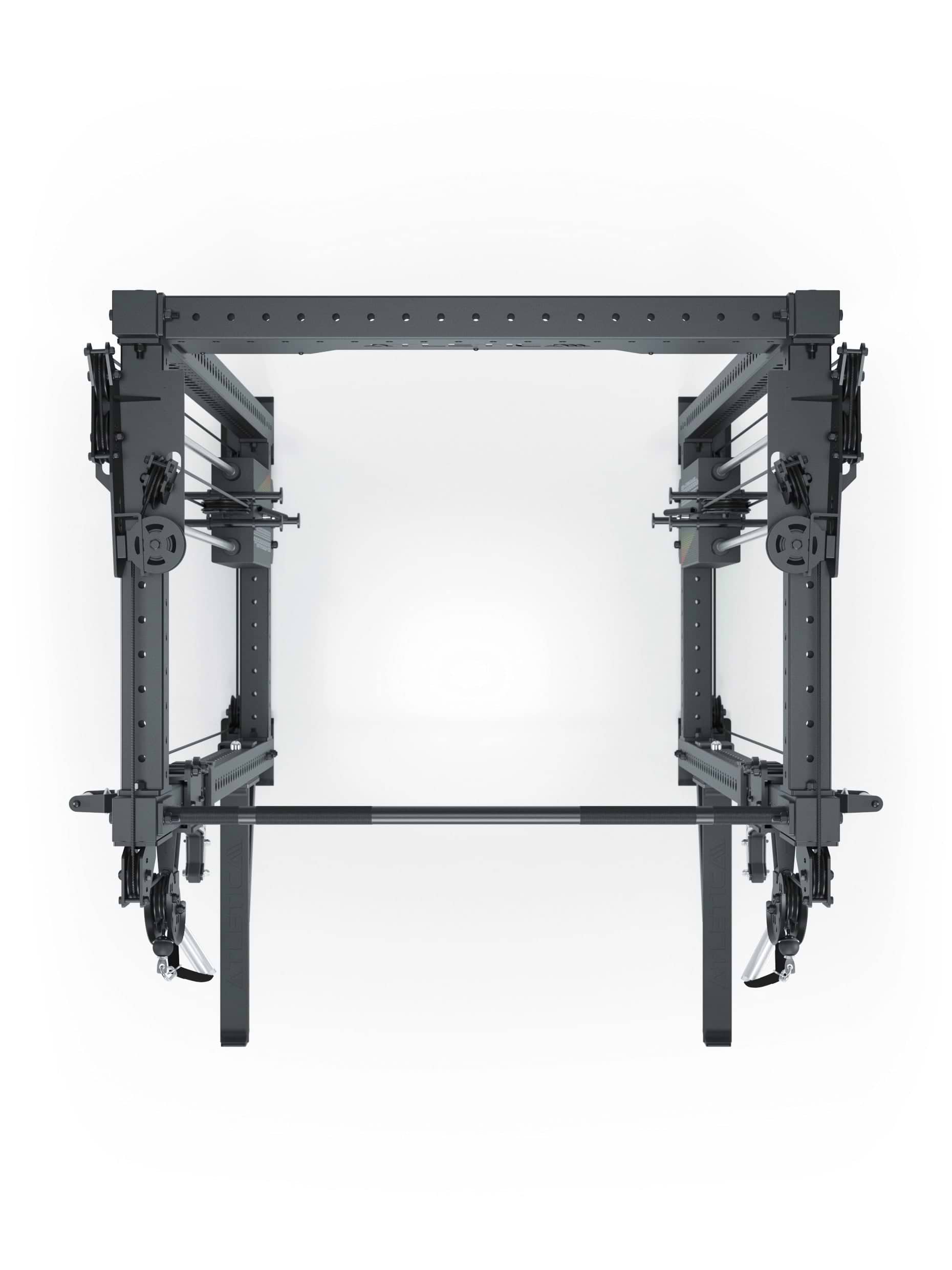 Dualer Kabelzug mit 2x95kg seitlichen Gewichtsblöcken | Sehr stabil und platzsparend | Modular ausbaubar mit Anbauteilen wie Smith Machine und Jammer Arms I Schwarz