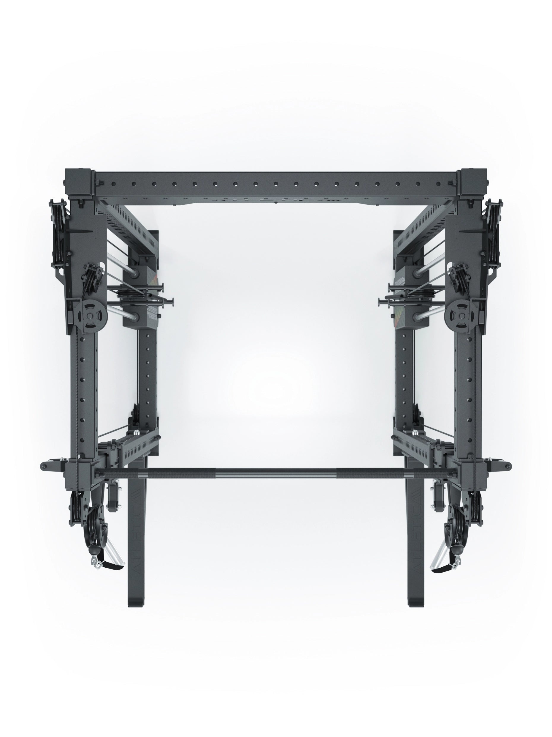 Dualer Kabelzug mit 2x95kg seitlichen Gewichtsblöcken | Sehr stabil und platzsparend | Modular ausbaubar mit Anbauteilen wie Smith Machine und Jammer Arms I Schwarz