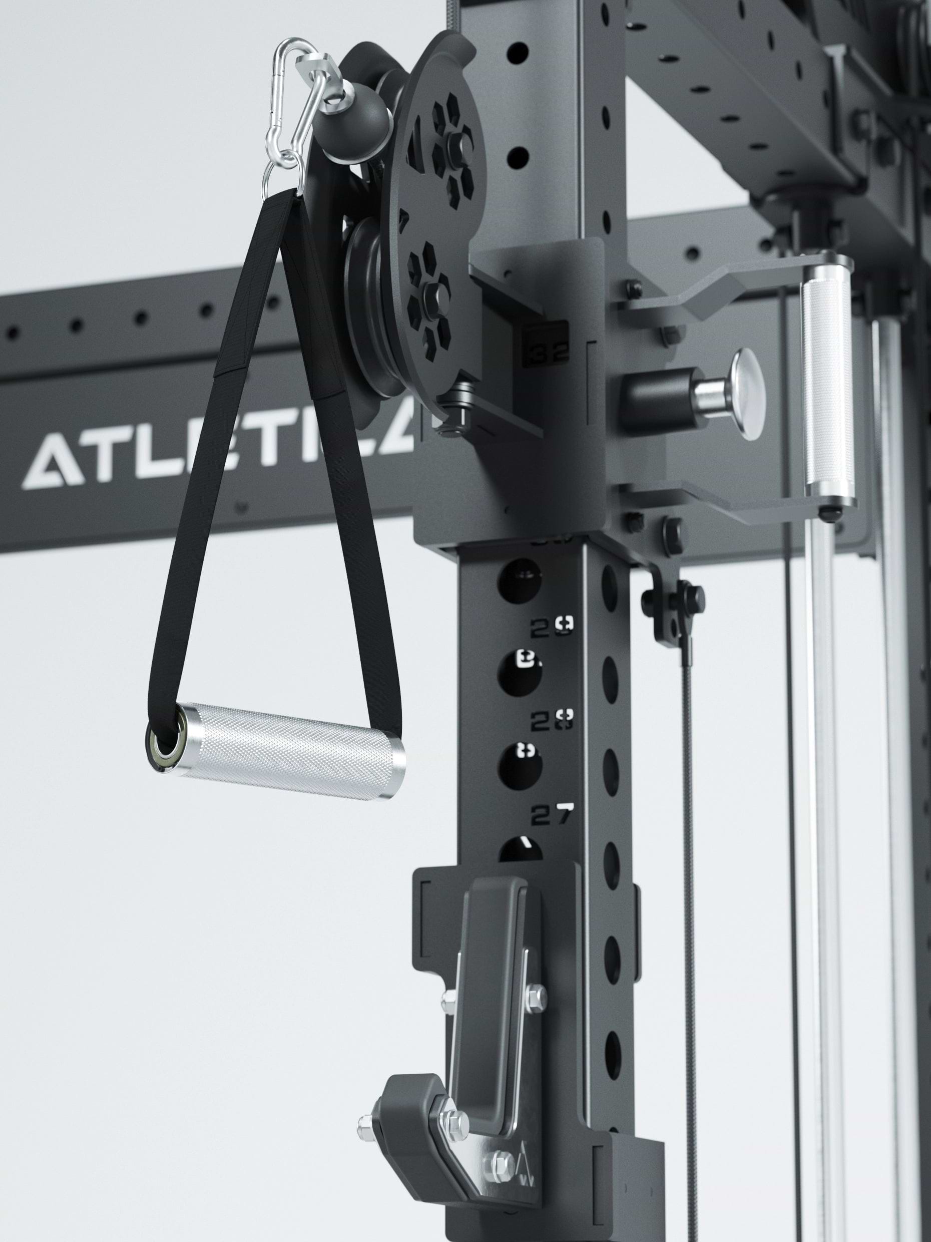 Dualer Kabelzug mit 2x95kg seitlichen Gewichtsblöcken | Sehr stabil und platzsparend | Modular ausbaubar mit Anbauteilen wie Smith Machine und Jammer Arms I Schwarz