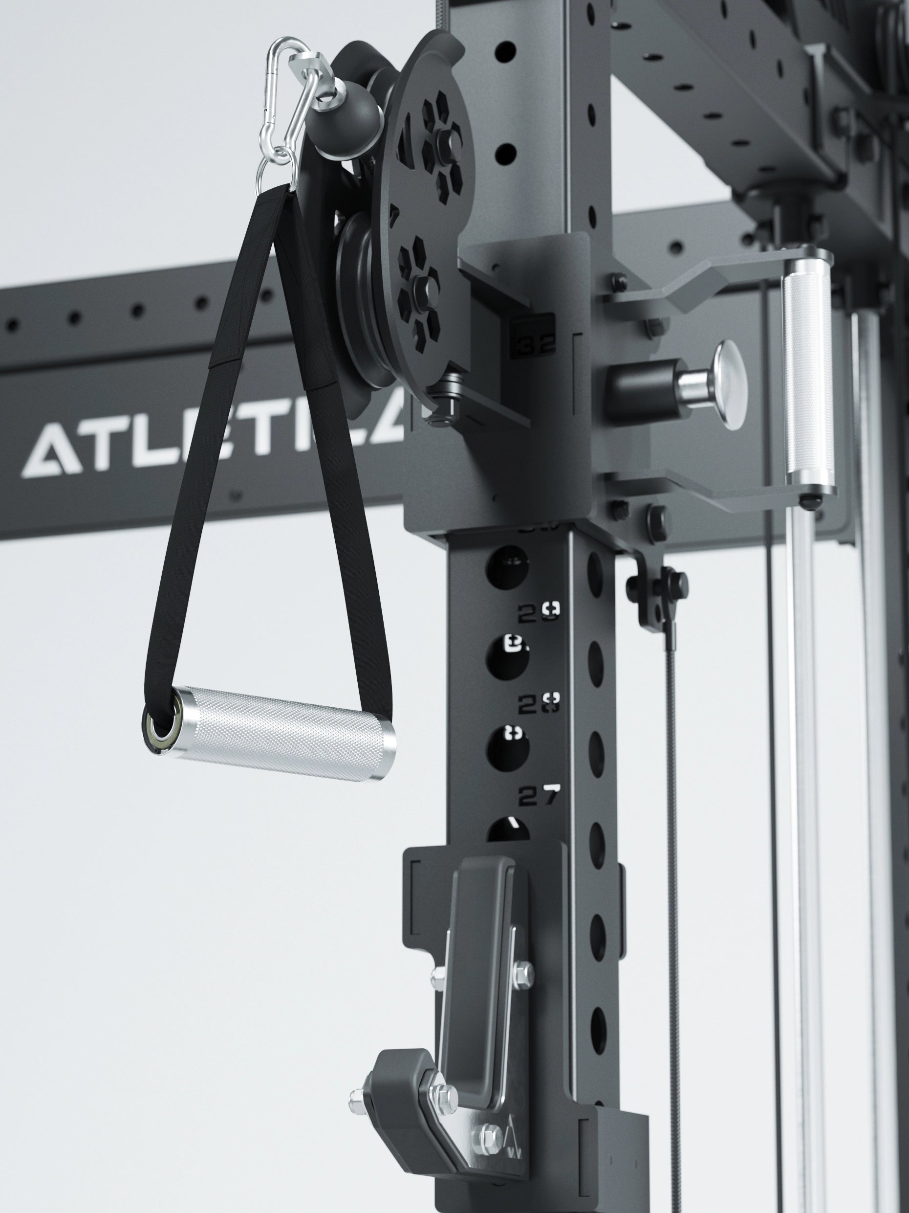 Dualer Kabelzug mit 2x95kg seitlichen Gewichtsblöcken | Sehr stabil und platzsparend | Modular ausbaubar mit Anbauteilen wie Smith Machine und Jammer Arms I Schwarz