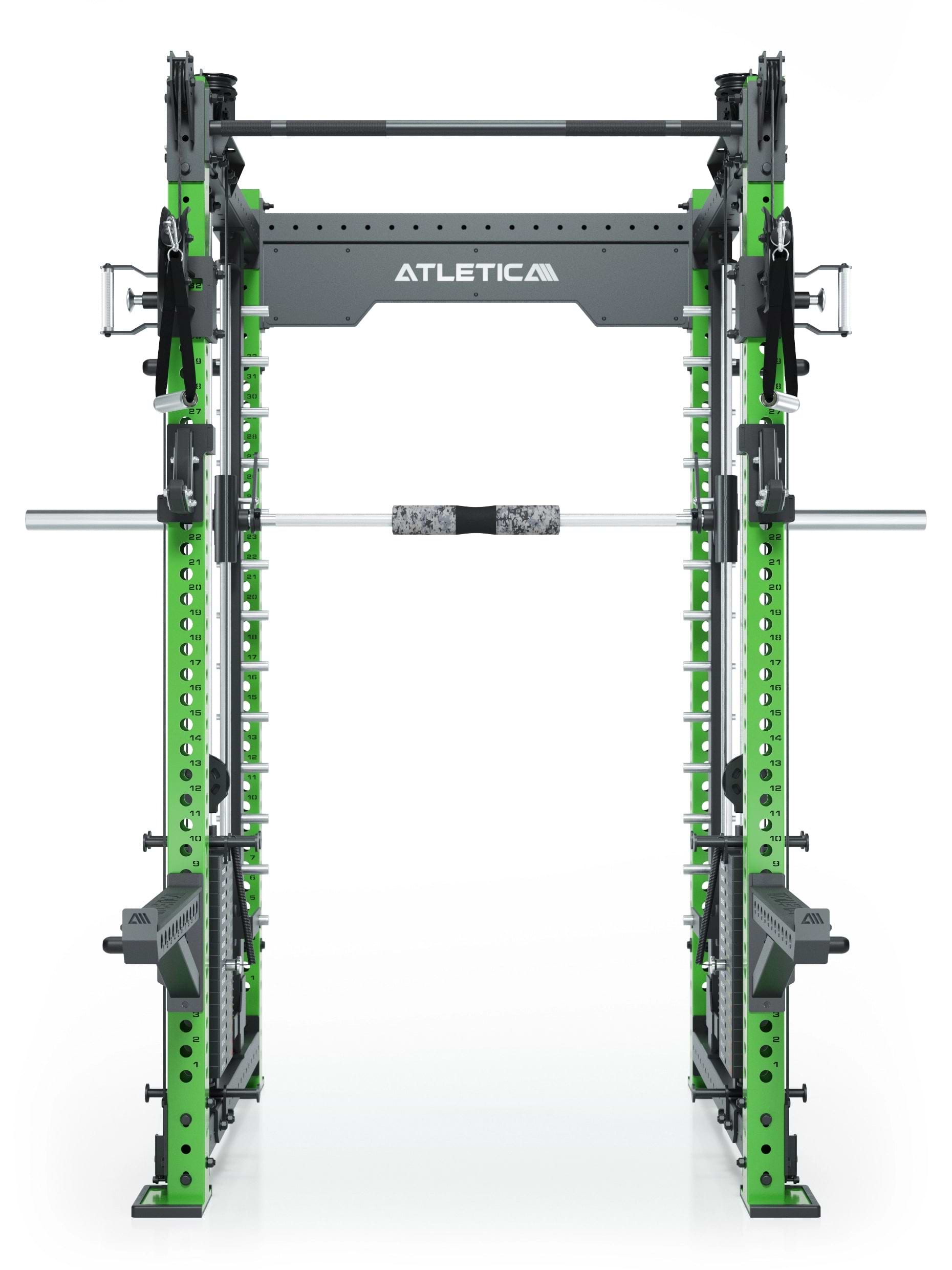 Power Racks: R8 R8 Bradley | Power Rack mit 2x90kg seitlichen Gewichtsblocks, Smith Machine und dualem Kabelzug, 