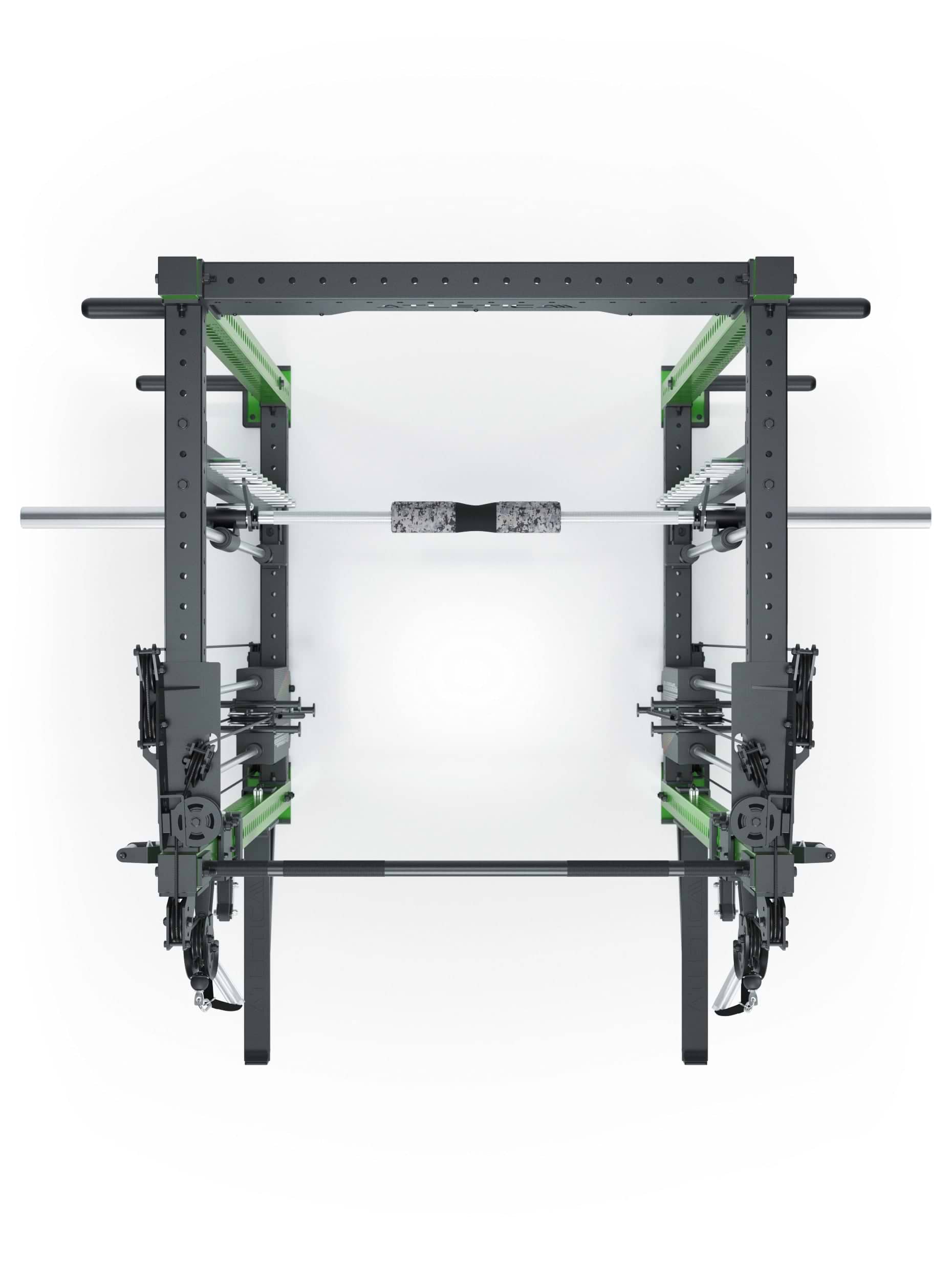 Dualer Kabelzug mit 2x95kg seitlichen Gewichtsblöcken | Sehr stabil | Modular ausbaubar mit Anbauteilen wie Smith Machine und Jammer Arms