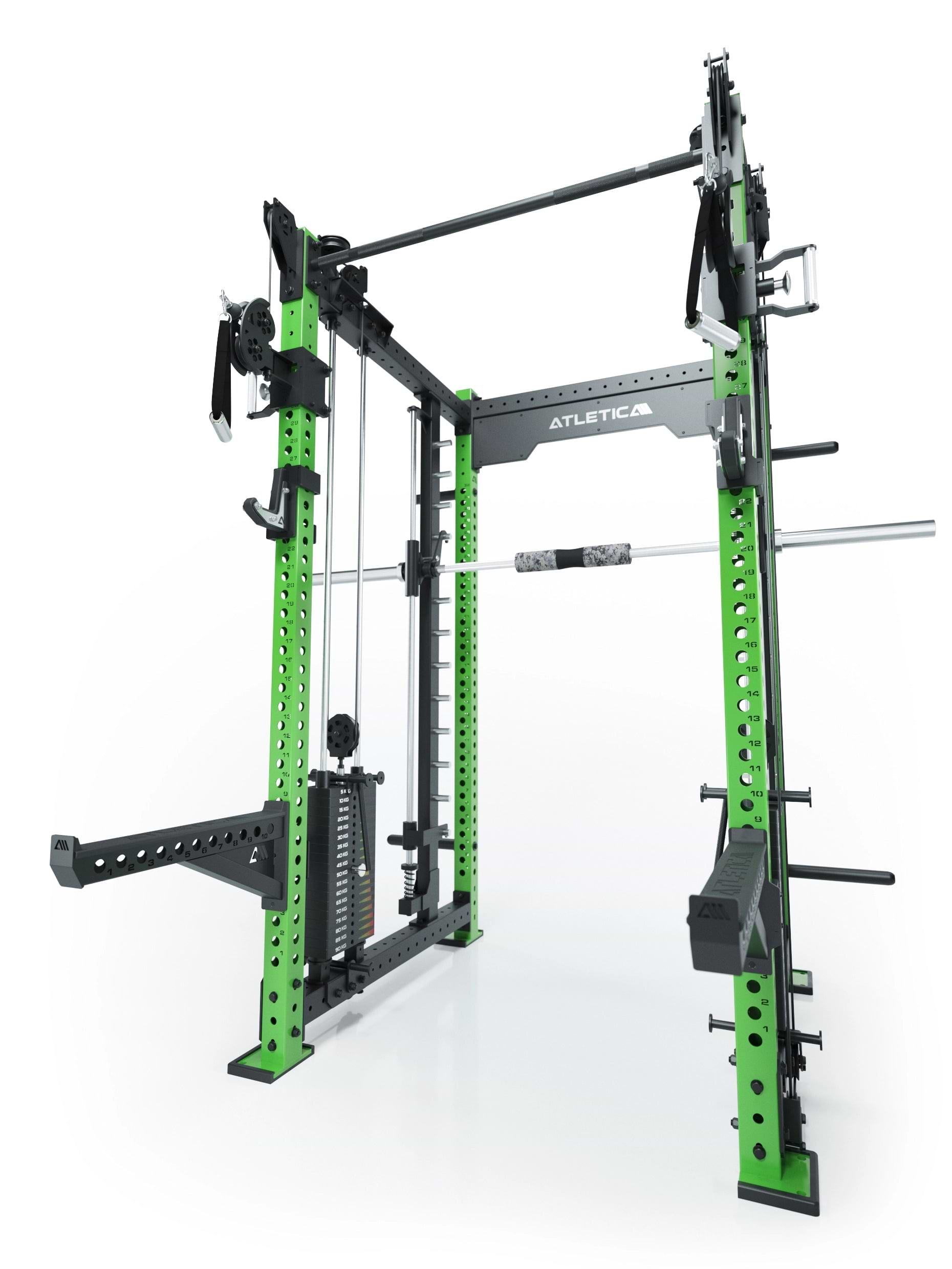 Dualer Kabelzug mit 2x95kg seitlichen Gewichtsblöcken | Sehr stabil | Modular ausbaubar mit Anbauteilen wie Smith Machine und Jammer Arms