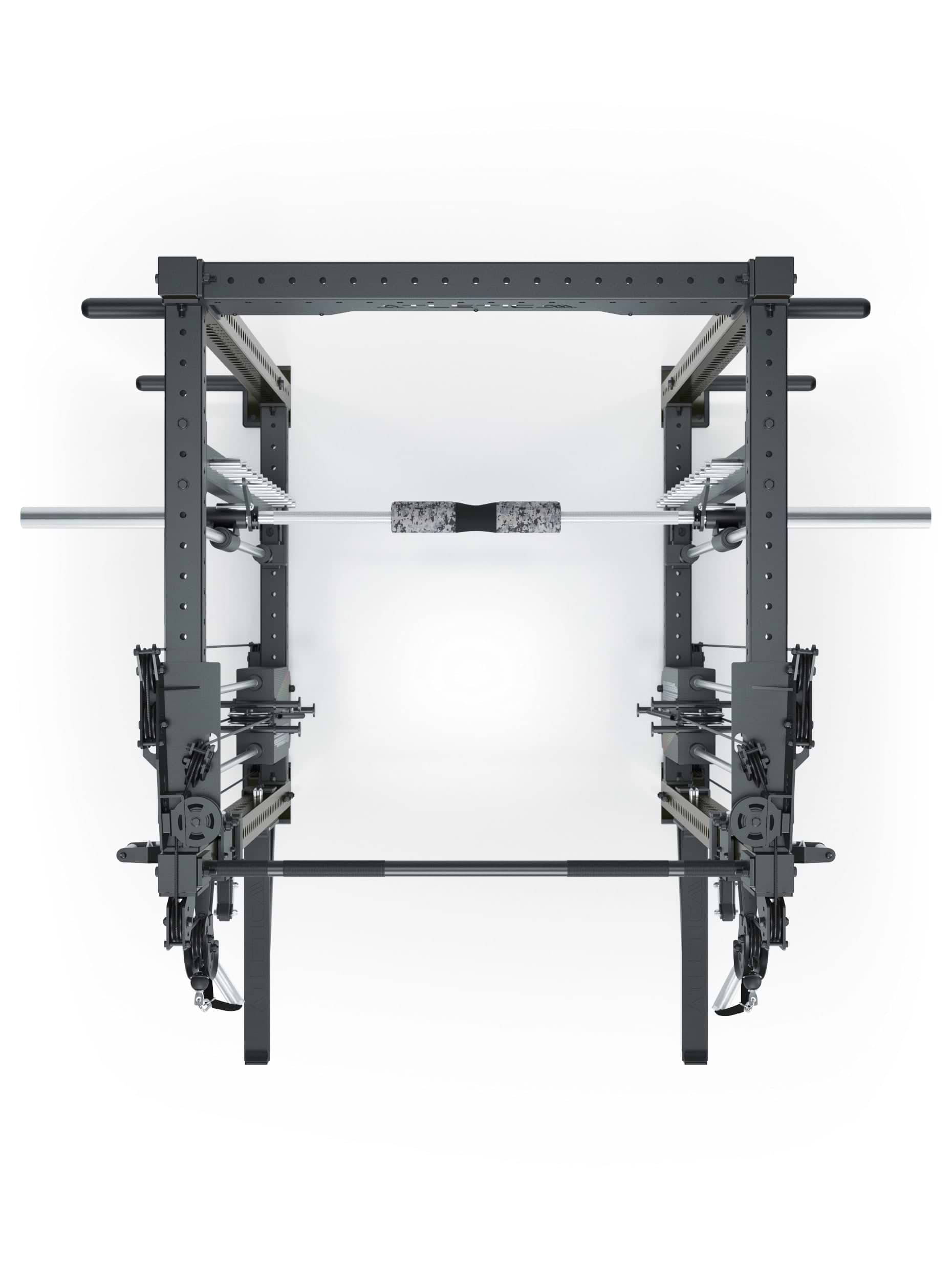Dualer Kabelzug mit 2x95kg seitlichen Gewichtsblöcken | Sehr stabil | Modular ausbaubar mit Anbauteilen wie Smith Machine und Jammer Arms