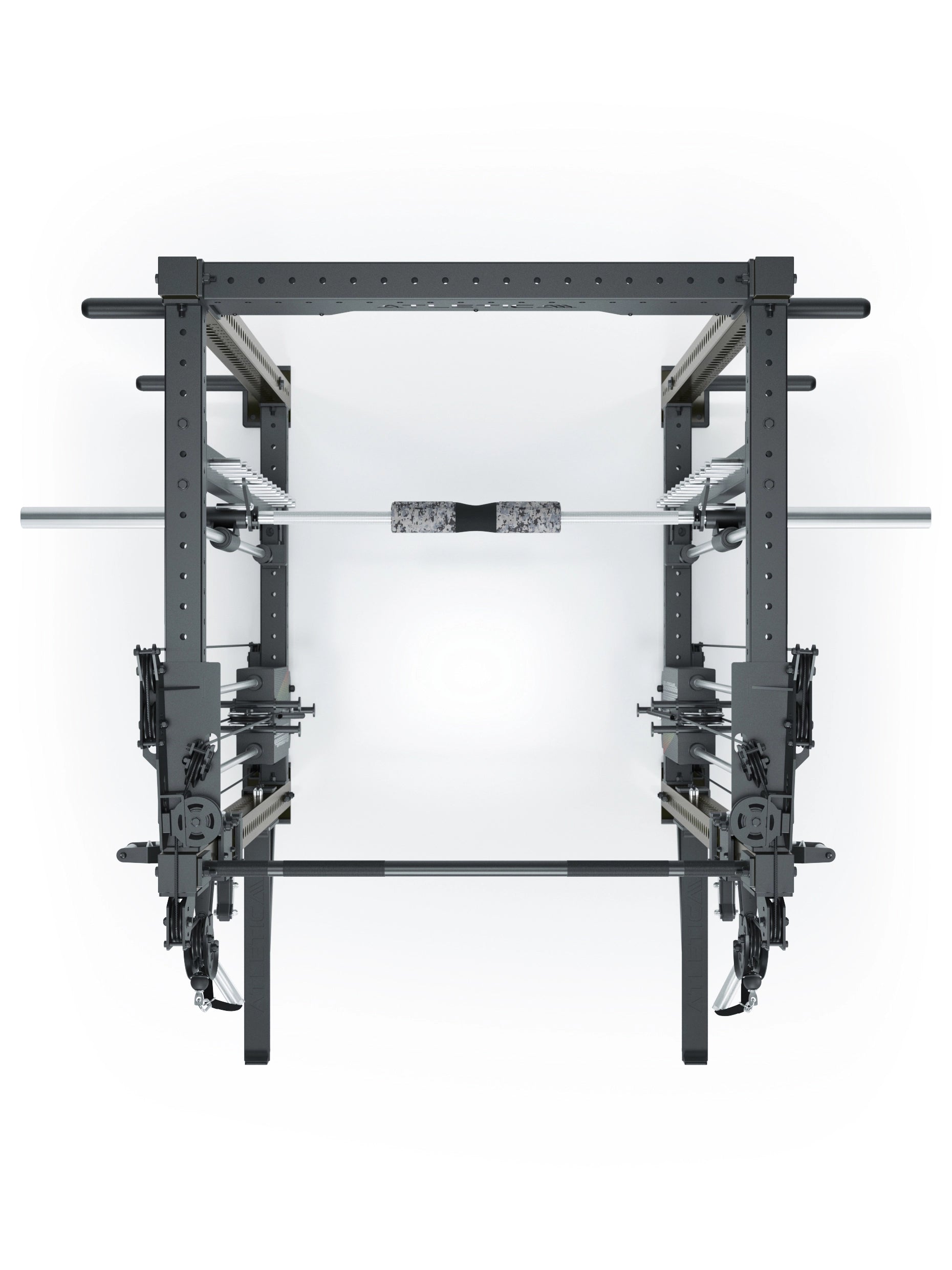 Dualer Kabelzug mit 2x95kg seitlichen Gewichtsblöcken | Sehr stabil | Modular ausbaubar mit Anbauteilen wie Smith Machine und Jammer Arms