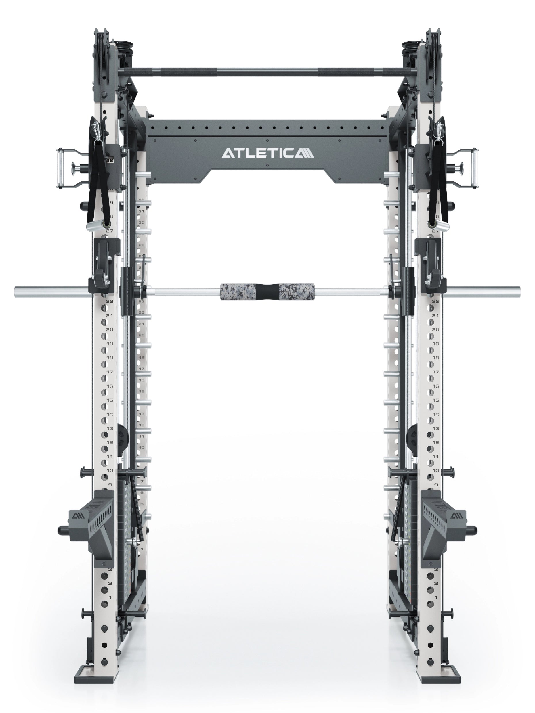 Dualer Kabelzug mit 2x95kg seitlichen Gewichtsblöcken | Sehr stabil | Modular ausbaubar mit Anbauteilen wie Smith Machine und Jammer Arms