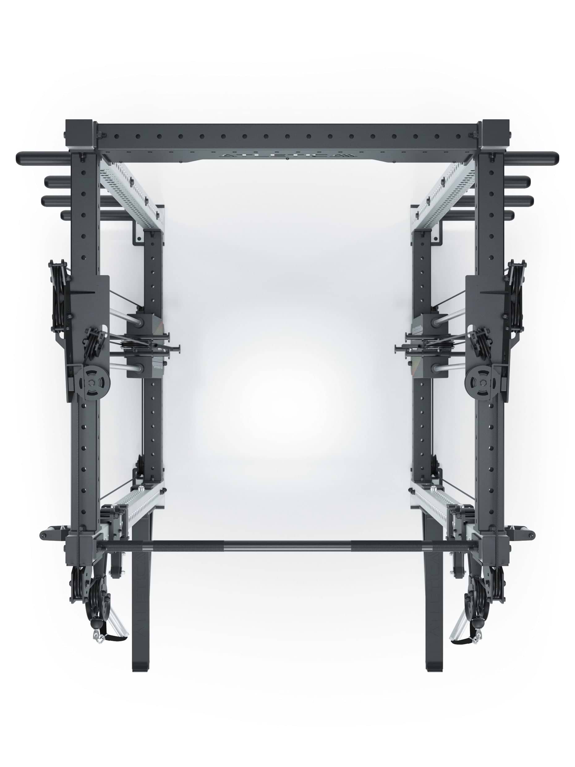 Dualer Kabelzug mit 2x95kg seitlichen Gewichtsblöcken | Sehr stabil | Modular ausbaubar mit Anbauteilen wie Smith Machine und Jammer Arms I Edelstahl