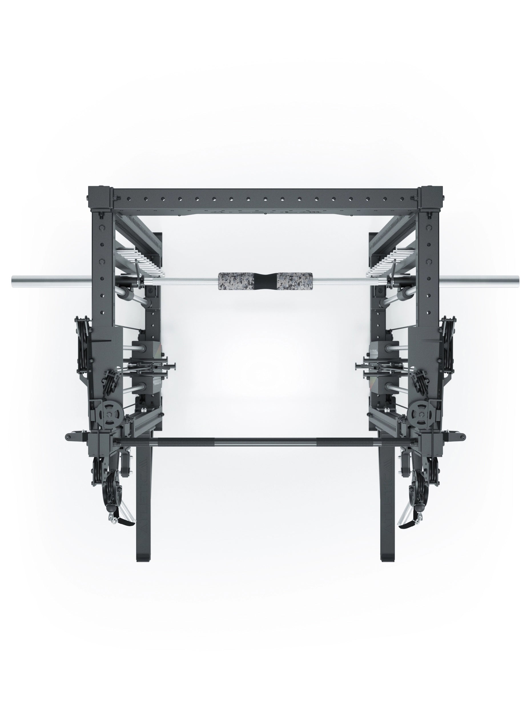 Dualer Kabelzug mit 2x95kg seitlichen Gewichtsblöcken | Sehr stabil | Modular ausbaubar mit Anbauteilen wie Smith Machine und Jammer Arms
