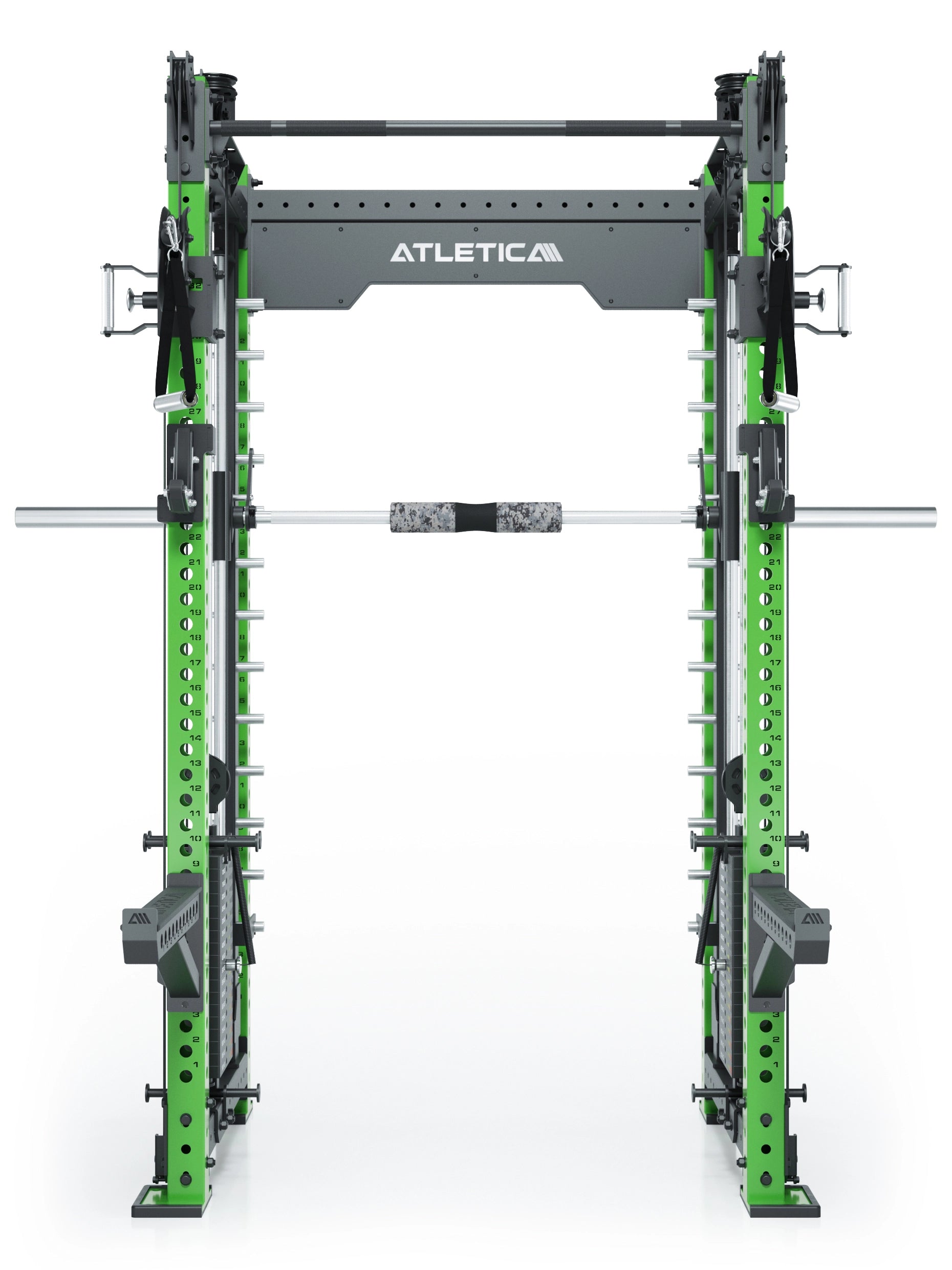 Dualer Kabelzug mit 2x95kg seitlichen Gewichtsblöcken | Sehr stabil | Modular ausbaubar mit Anbauteilen wie Smith Machine und Jammer Arms