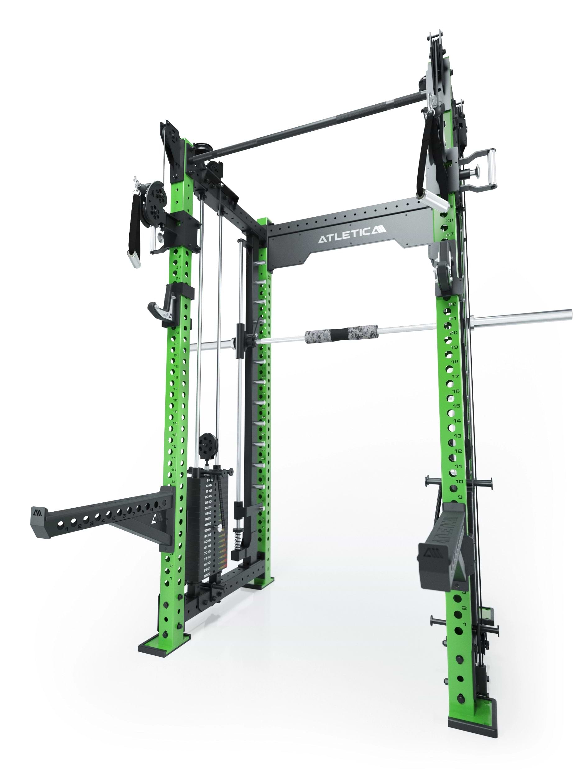 Dualer Kabelzug mit 2x95kg seitlichen Gewichtsblöcken | Sehr stabil | Modular ausbaubar mit Anbauteilen wie Smith Machine und Jammer Arms