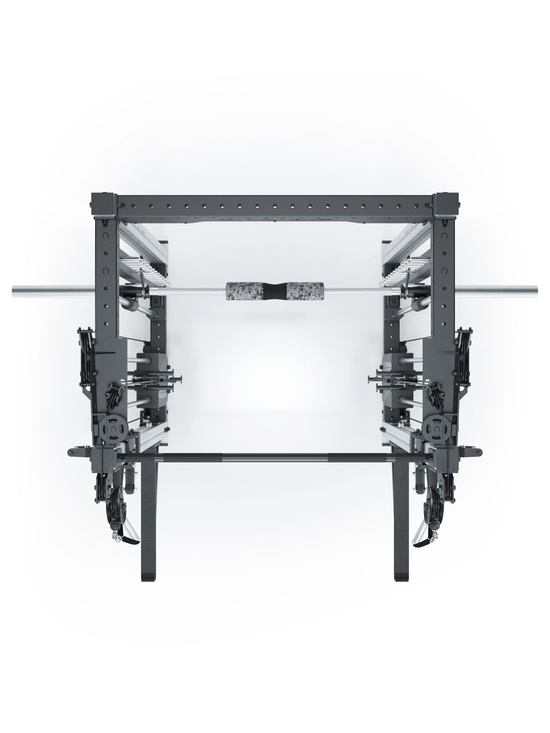 Dualer Kabelzug mit 2x95kg seitlichen Gewichtsblöcken | Sehr stabil | Modular ausbaubar mit Anbauteilen wie Smith Machine und Jammer Arms