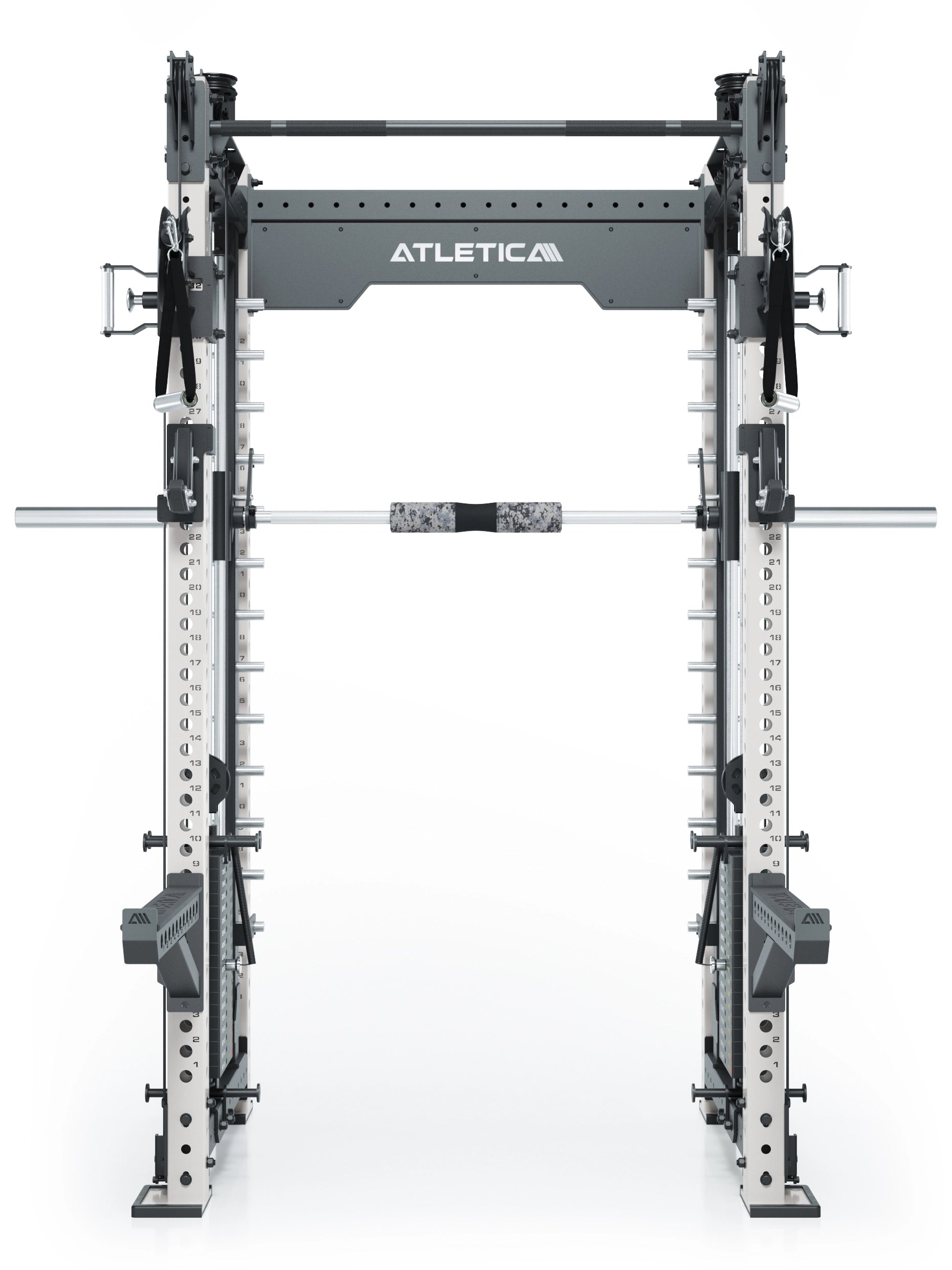 Dualer Kabelzug mit 2x95kg seitlichen Gewichtsblöcken | Sehr stabil | Modular ausbaubar mit Anbauteilen wie Smith Machine und Jammer Arms