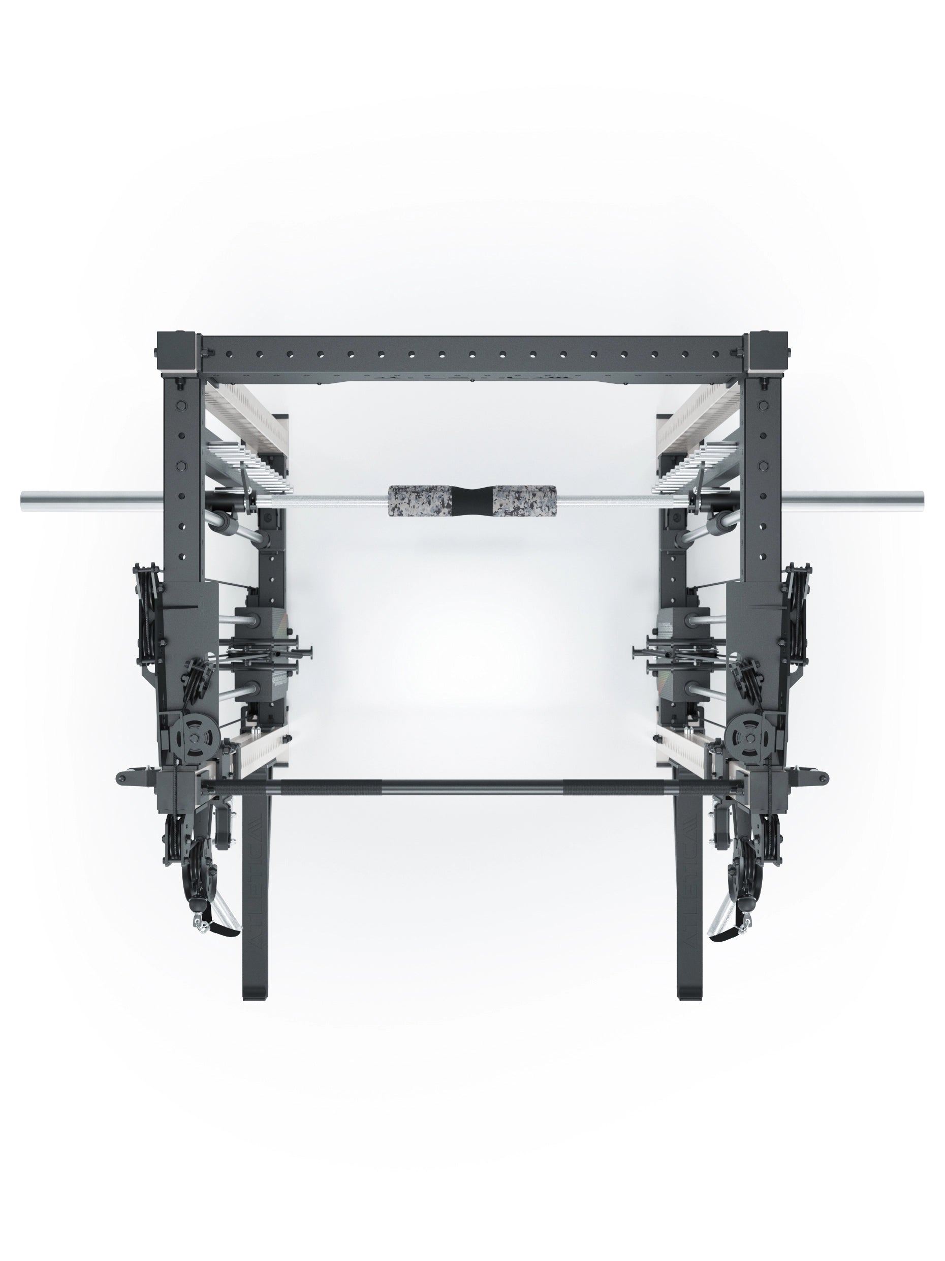 Dualer Kabelzug mit 2x95kg seitlichen Gewichtsblöcken | Sehr stabil | Modular ausbaubar mit Anbauteilen wie Smith Machine und Jammer Arms