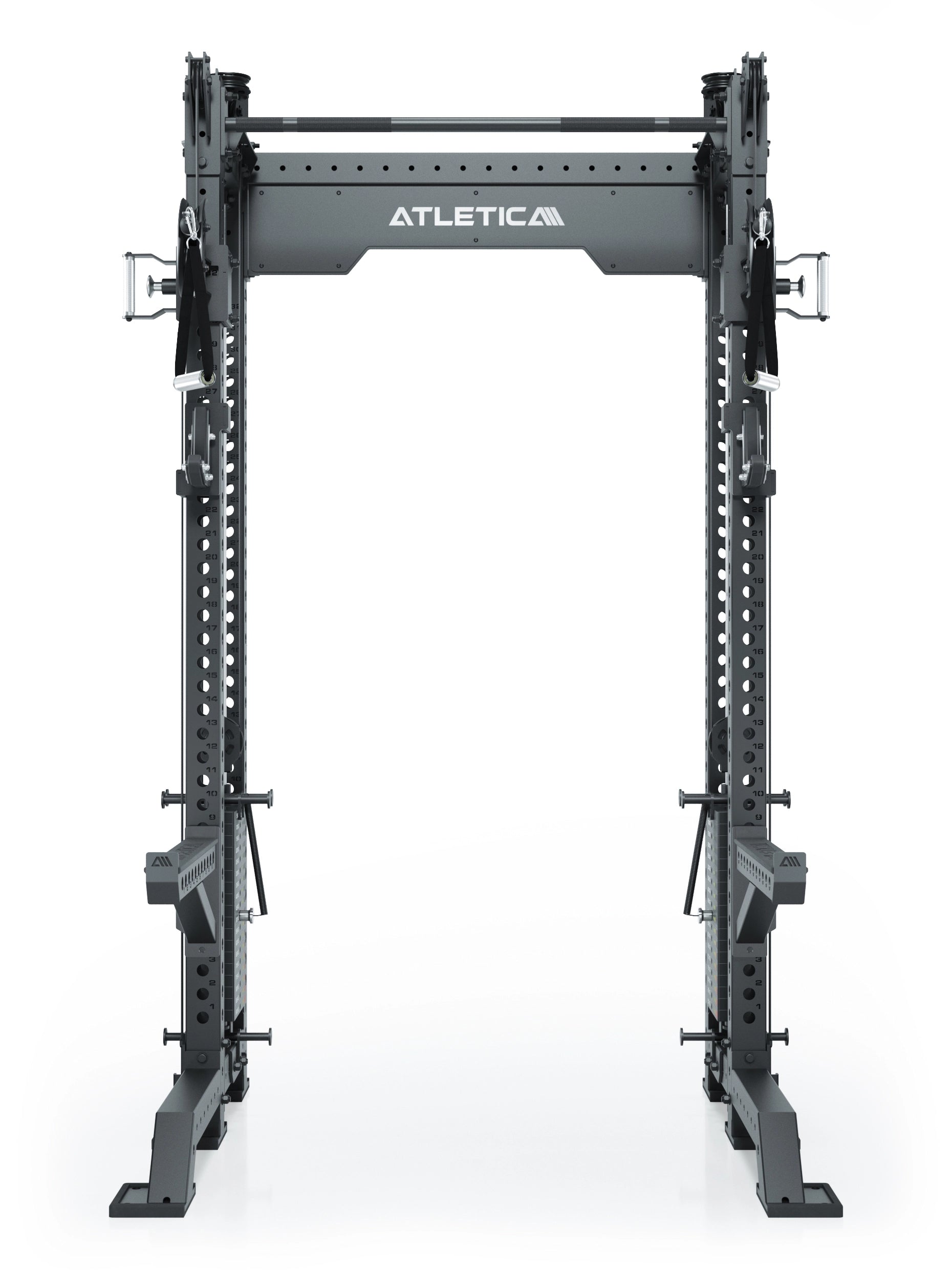 Dualer Kabelzug mit 2x95kg seitlichen Gewichtsblöcken | Sehr stabil und platzsparend | Modular ausbaubar mit Anbauteilen wie Jammer Arms