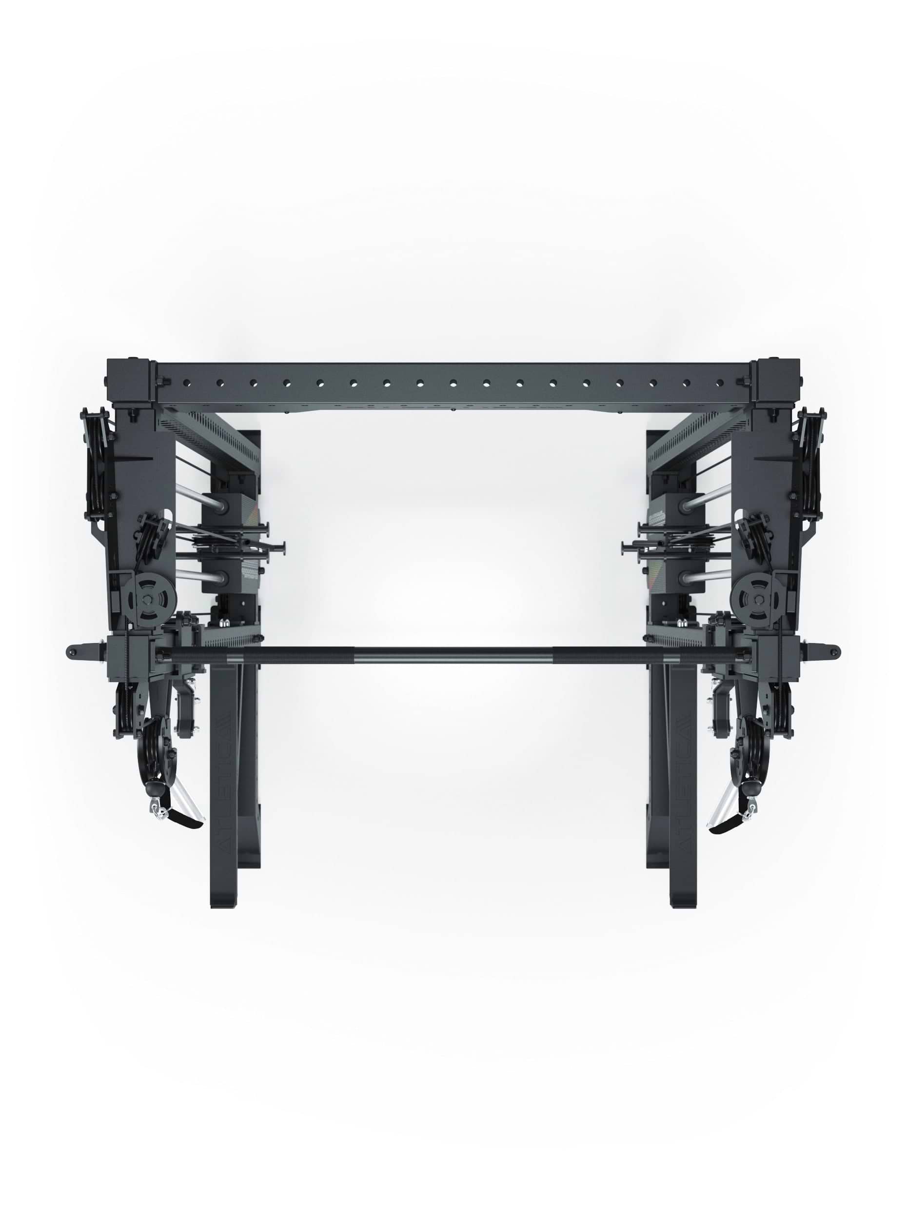 Dualer Kabelzug mit 2x95kg seitlichen Gewichtsblöcken | Sehr stabil und platzsparend | Modular ausbaubar mit Anbauteilen wie Jammer Arms