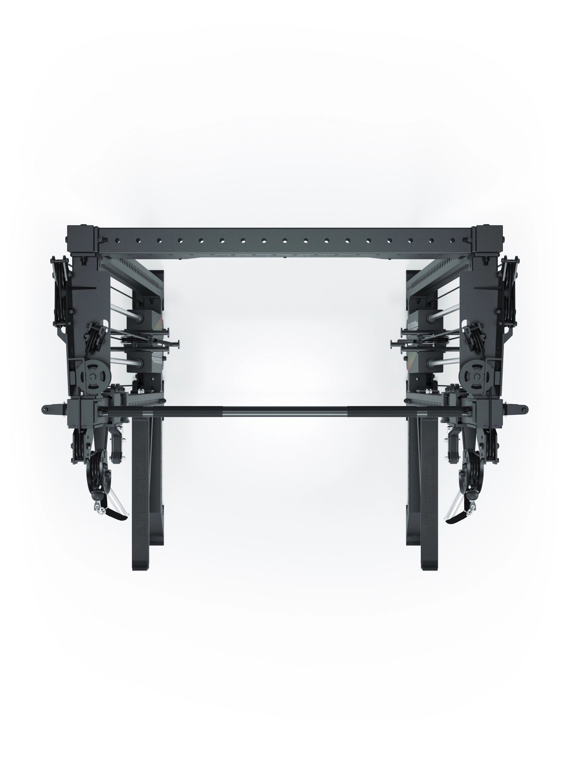 Dualer Kabelzug mit 2x95kg seitlichen Gewichtsblöcken | Sehr stabil und platzsparend | Modular ausbaubar mit Anbauteilen wie Jammer Arms