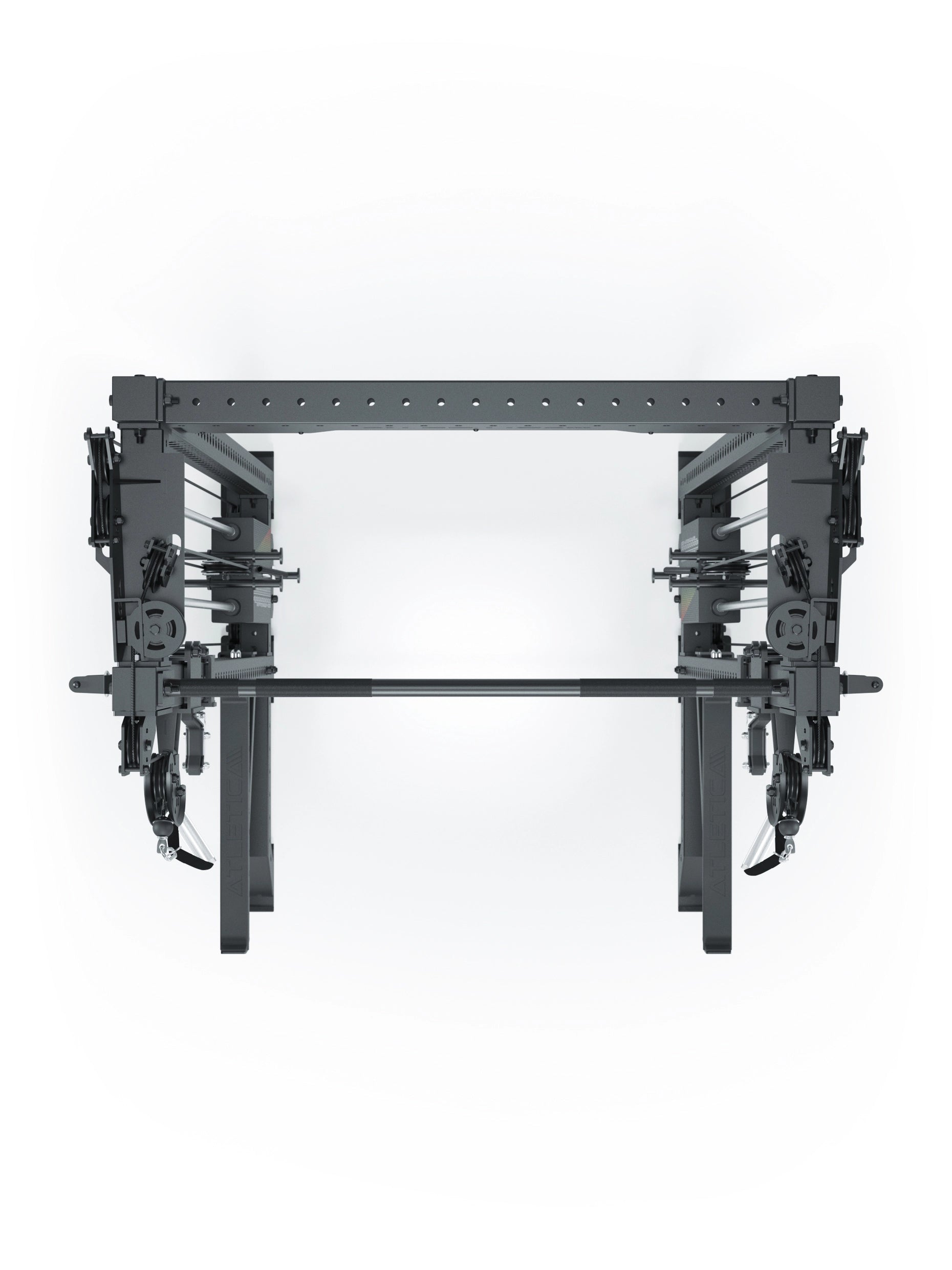 Dualer Kabelzug mit 2x95kg seitlichen Gewichtsblöcken | Sehr stabil und platzsparend | Modular ausbaubar mit Anbauteilen wie Jammer Arms