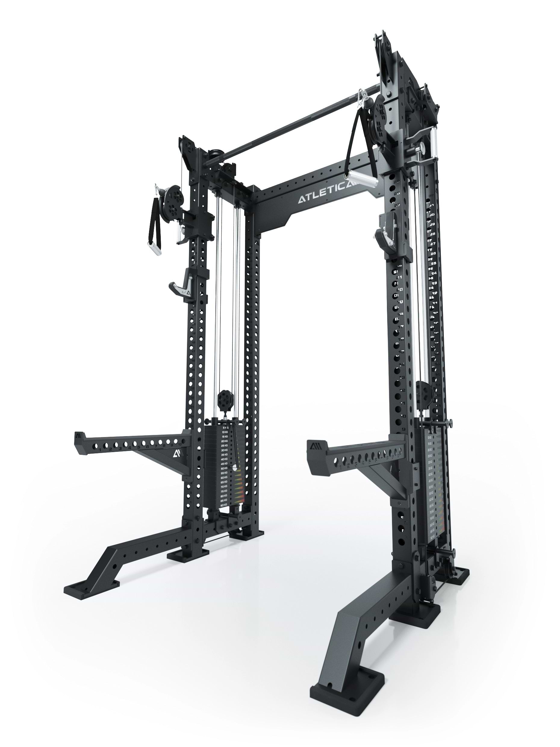 Atletica R8 Bradley Power Rack: All-in-One Home Gym System: Power Rack + Cable Cross + integrierte Smith Machine