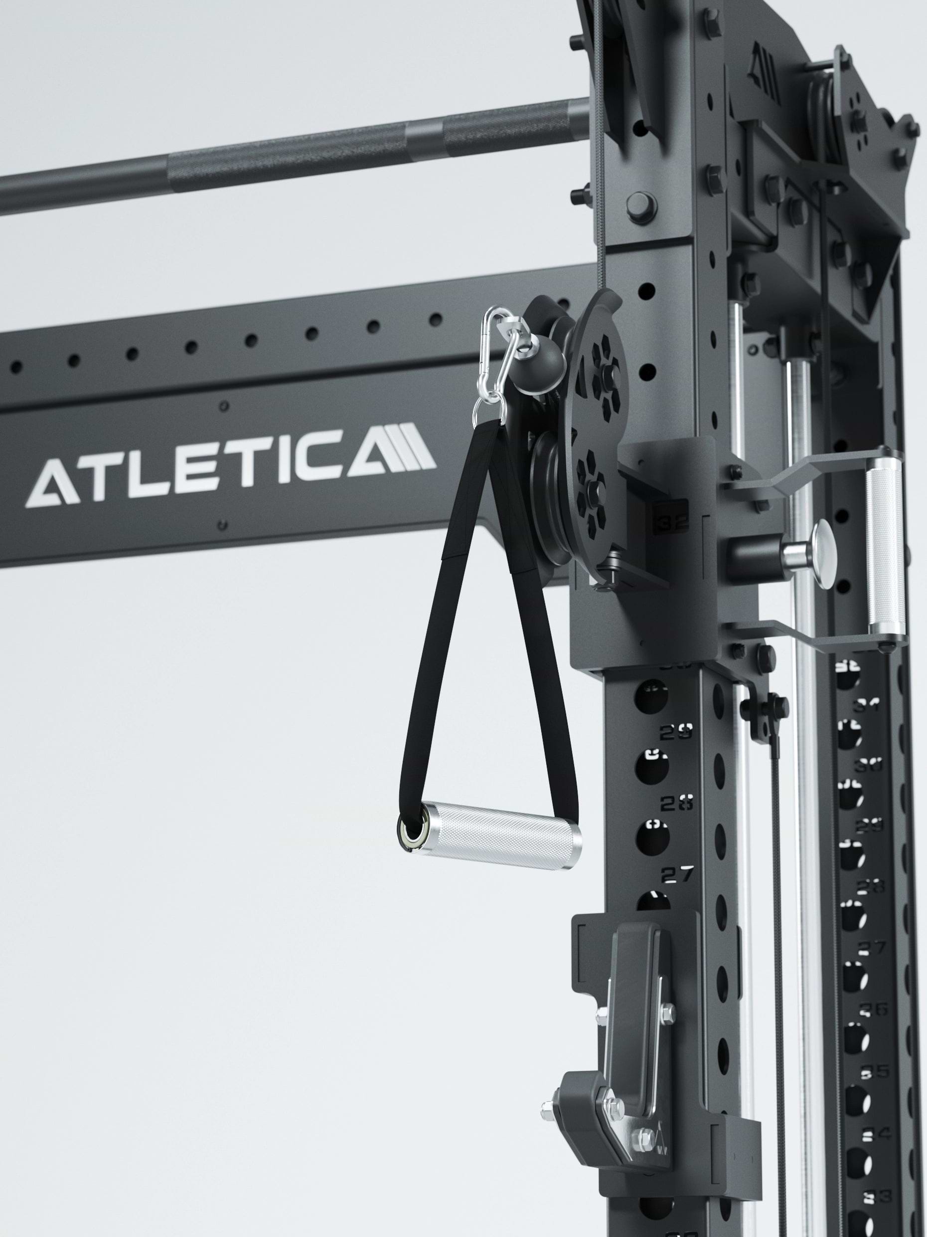 Dualer Kabelzug mit 2x95kg seitlichen Gewichtsblöcken | Sehr stabil und platzsparend | Modular ausbaubar mit Anbauteilen wie Jammer Arms