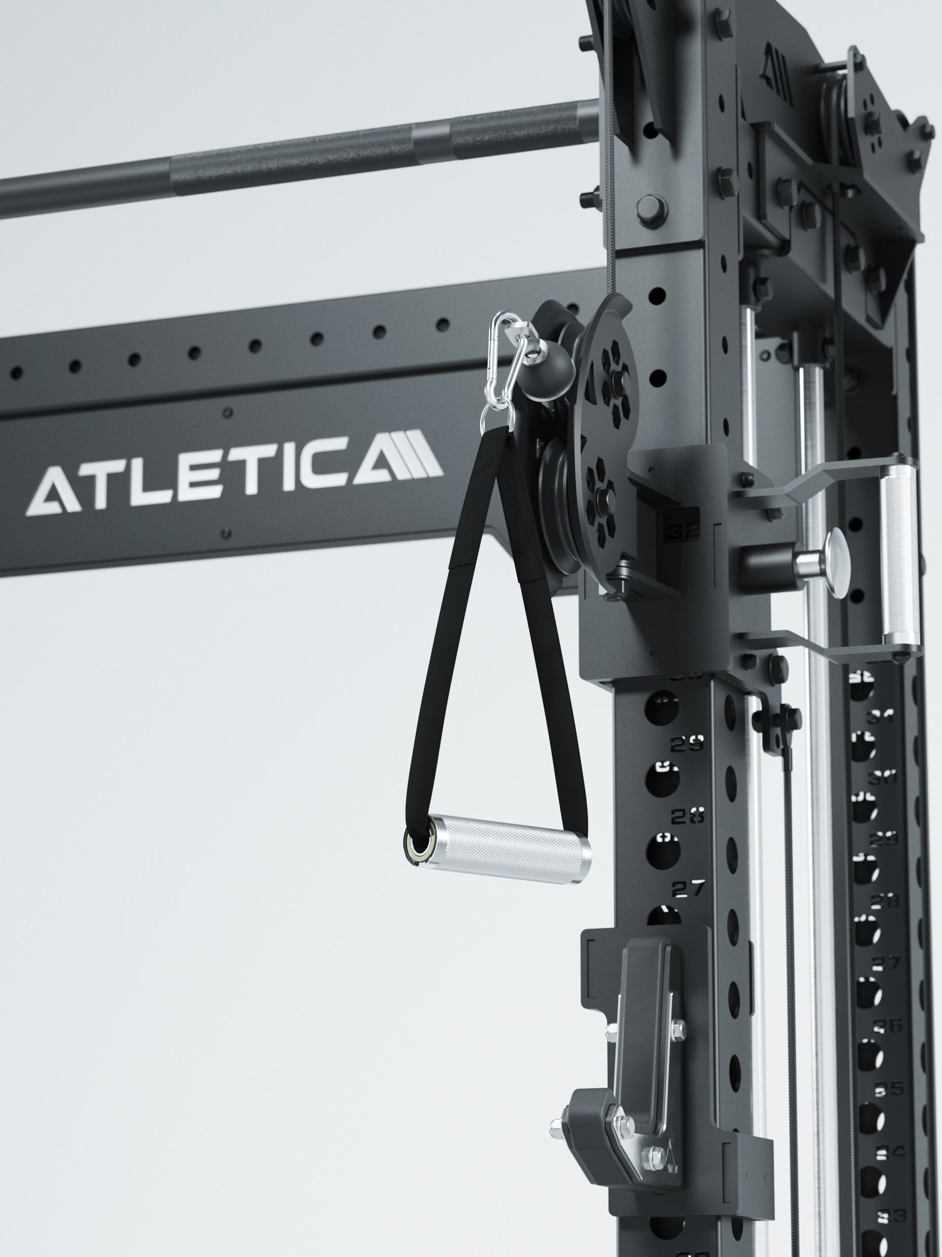 Dualer Kabelzug mit 2x95kg seitlichen Gewichtsblöcken | Sehr stabil und platzsparend | Modular ausbaubar mit Anbauteilen wie Jammer Arms