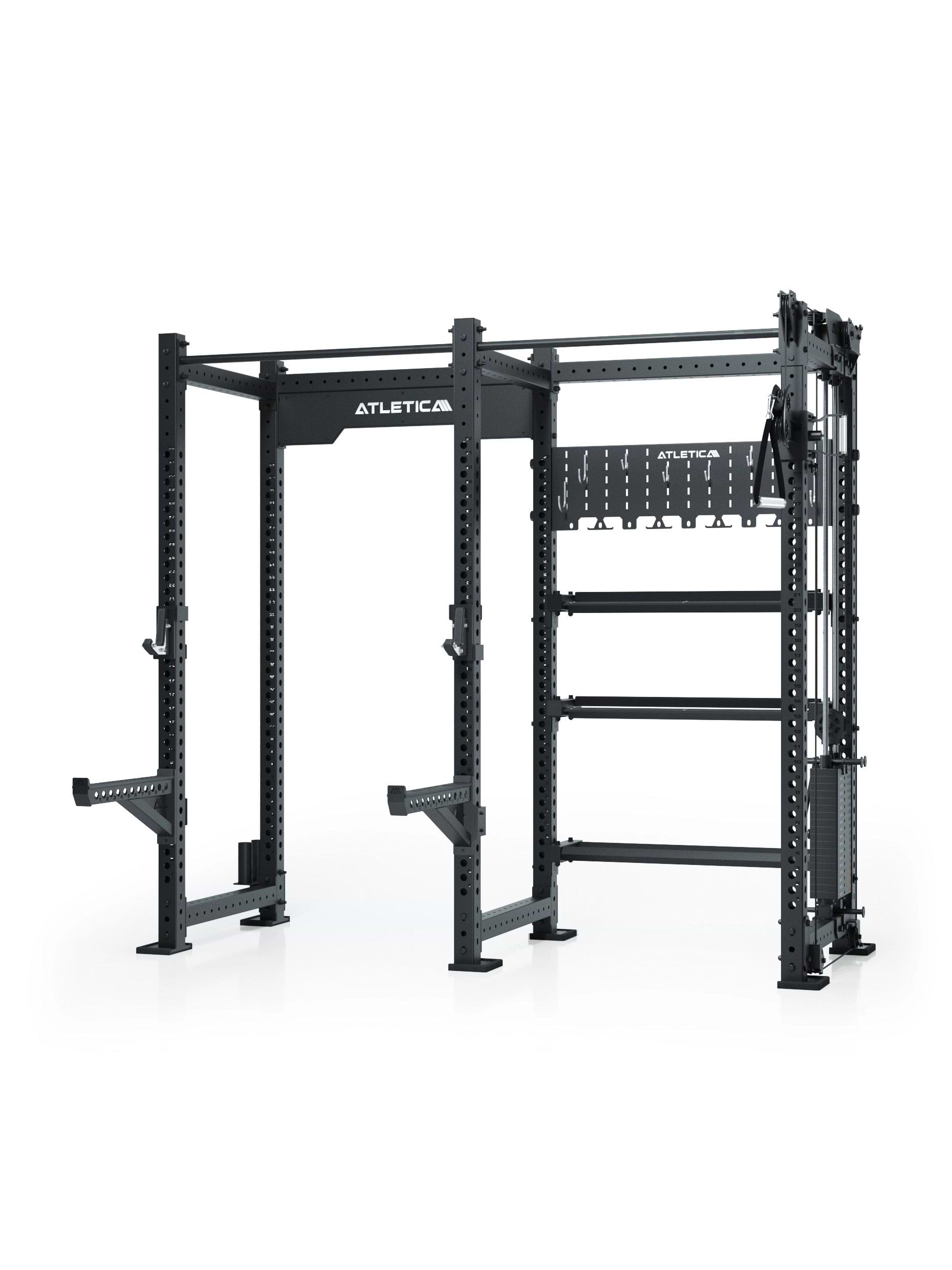 R8 Falcon R – kompaktes Power Rack mit Kabelzug, 90-kg-Gewichtsblock (2,5-kg-Sprünge) & komplettem Storage-System – ideal für Studios & PT.