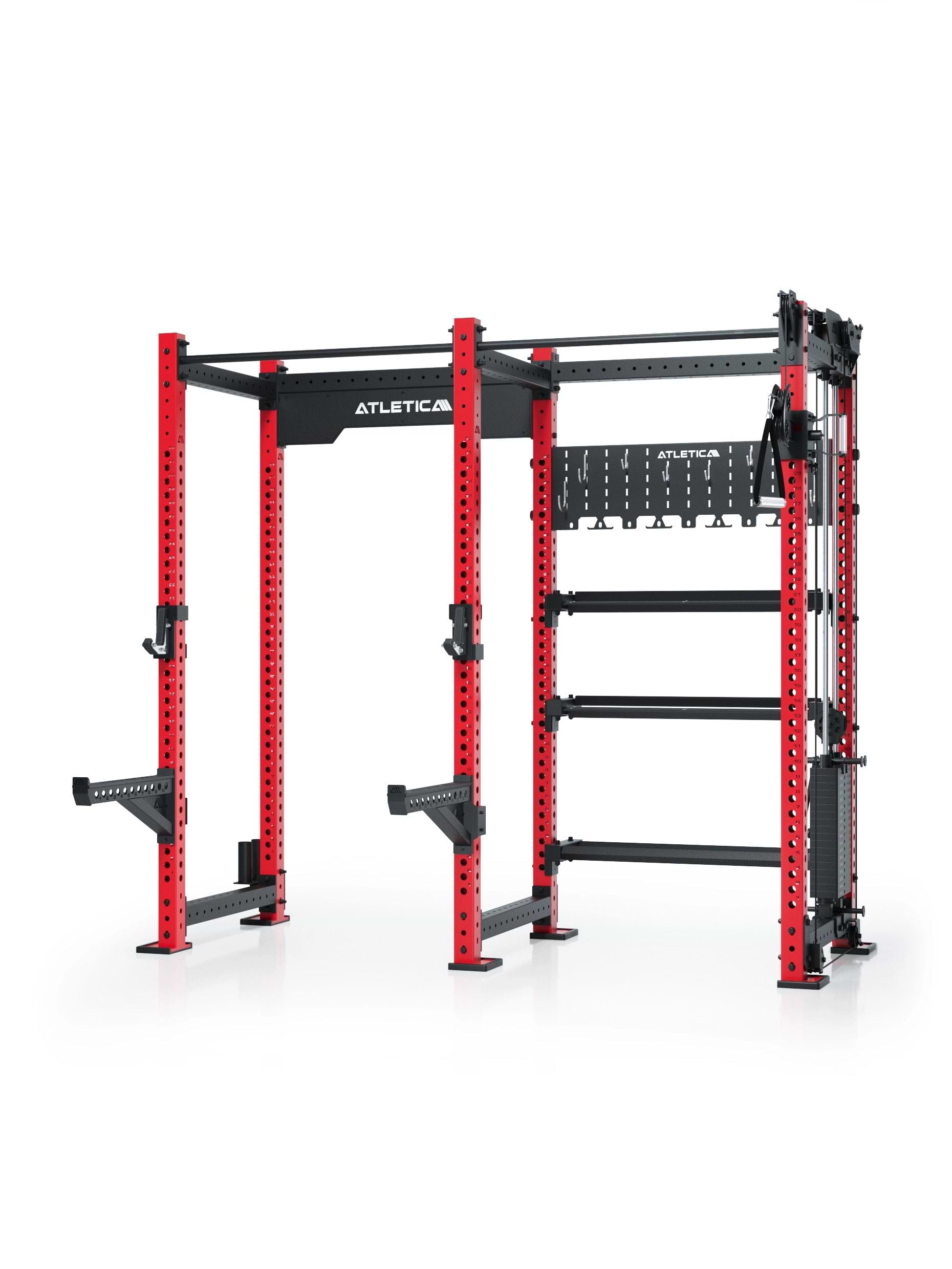 R8 Falcon R – kompaktes Power Rack mit Kabelzug, 90-kg-Gewichtsblock (2,5-kg-Sprünge) & komplettem Storage-System – ideal für Studios & PT.