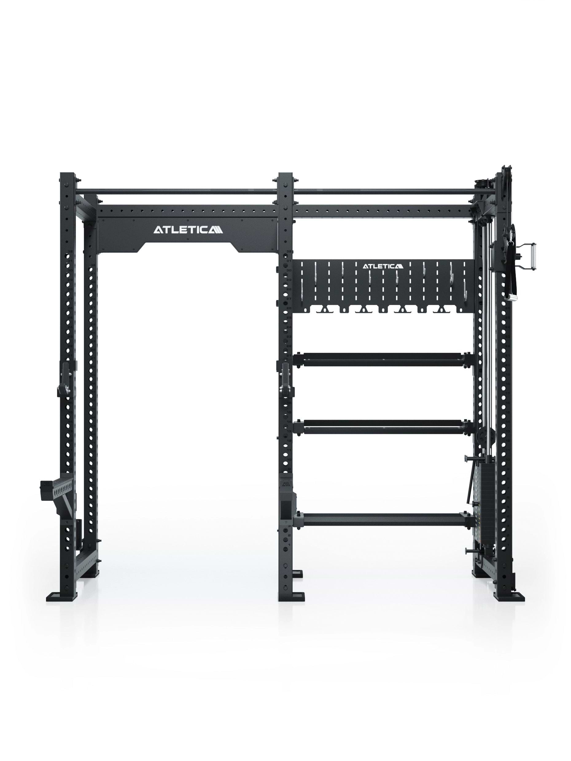 R8 Falcon R – kompaktes Power Rack mit Kabelzug, 90-kg-Gewichtsblock (2,5-kg-Sprünge) & komplettem Storage-System – ideal für Studios & PT.