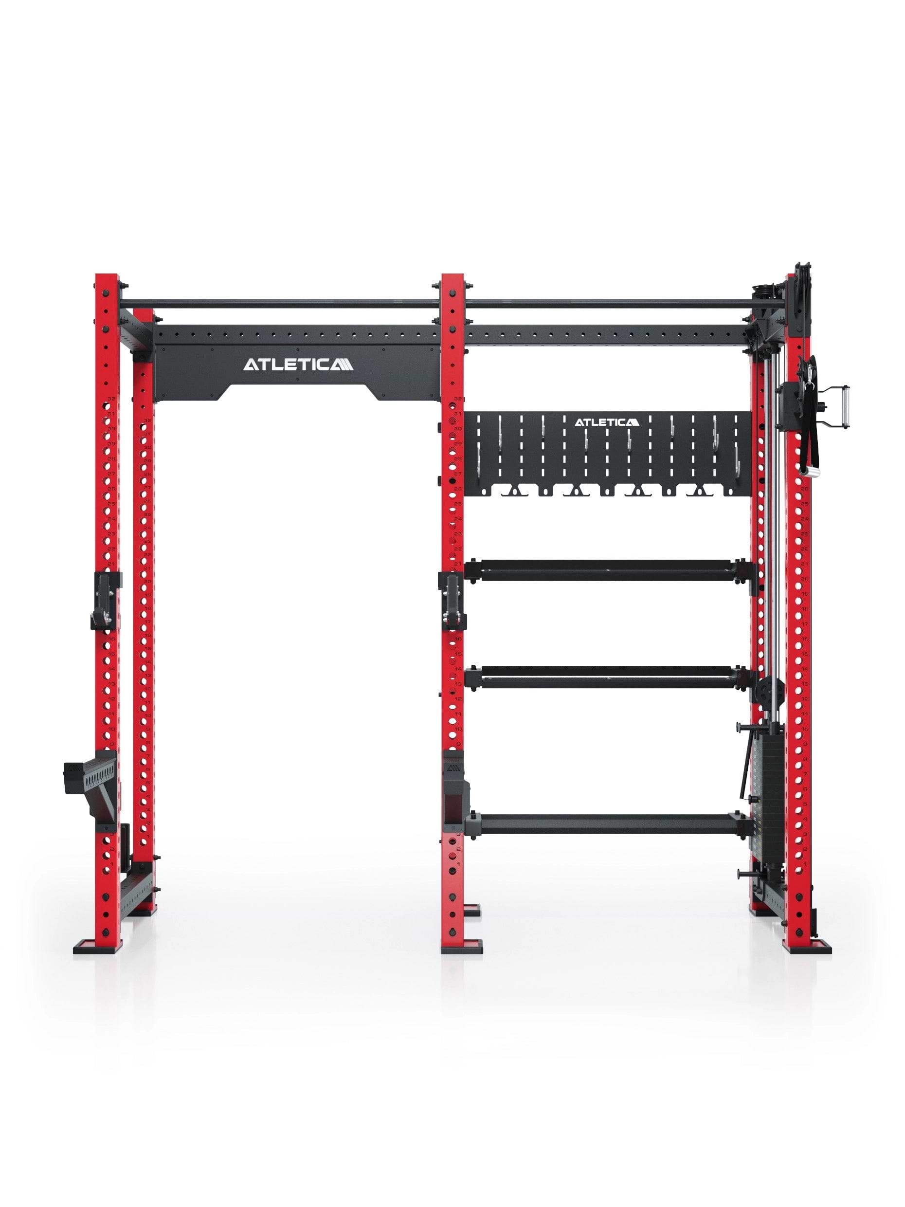 R8 Falcon R – kompaktes Power Rack mit Kabelzug, 90-kg-Gewichtsblock (2,5-kg-Sprünge) & komplettem Storage-System – ideal für Studios & PT.