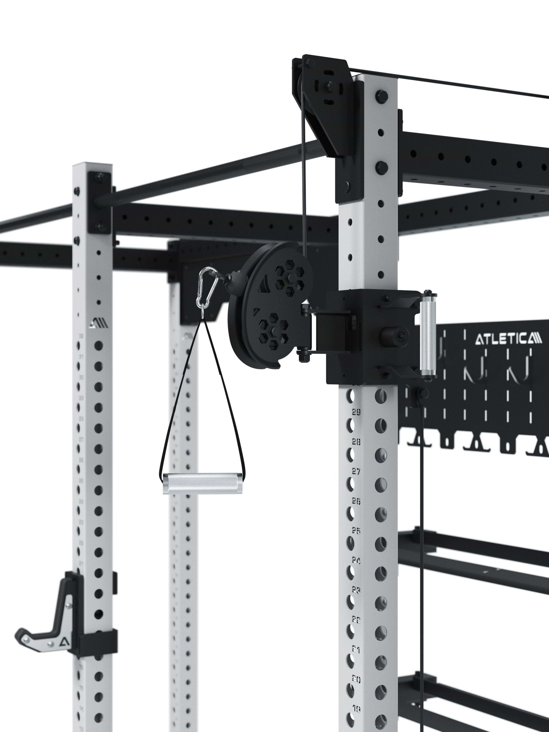 R8 Falcon R – kompaktes Power Rack mit Kabelzug, 90-kg-Gewichtsblock (2,5-kg-Sprünge) & komplettem Storage-System – ideal für Studios & PT.