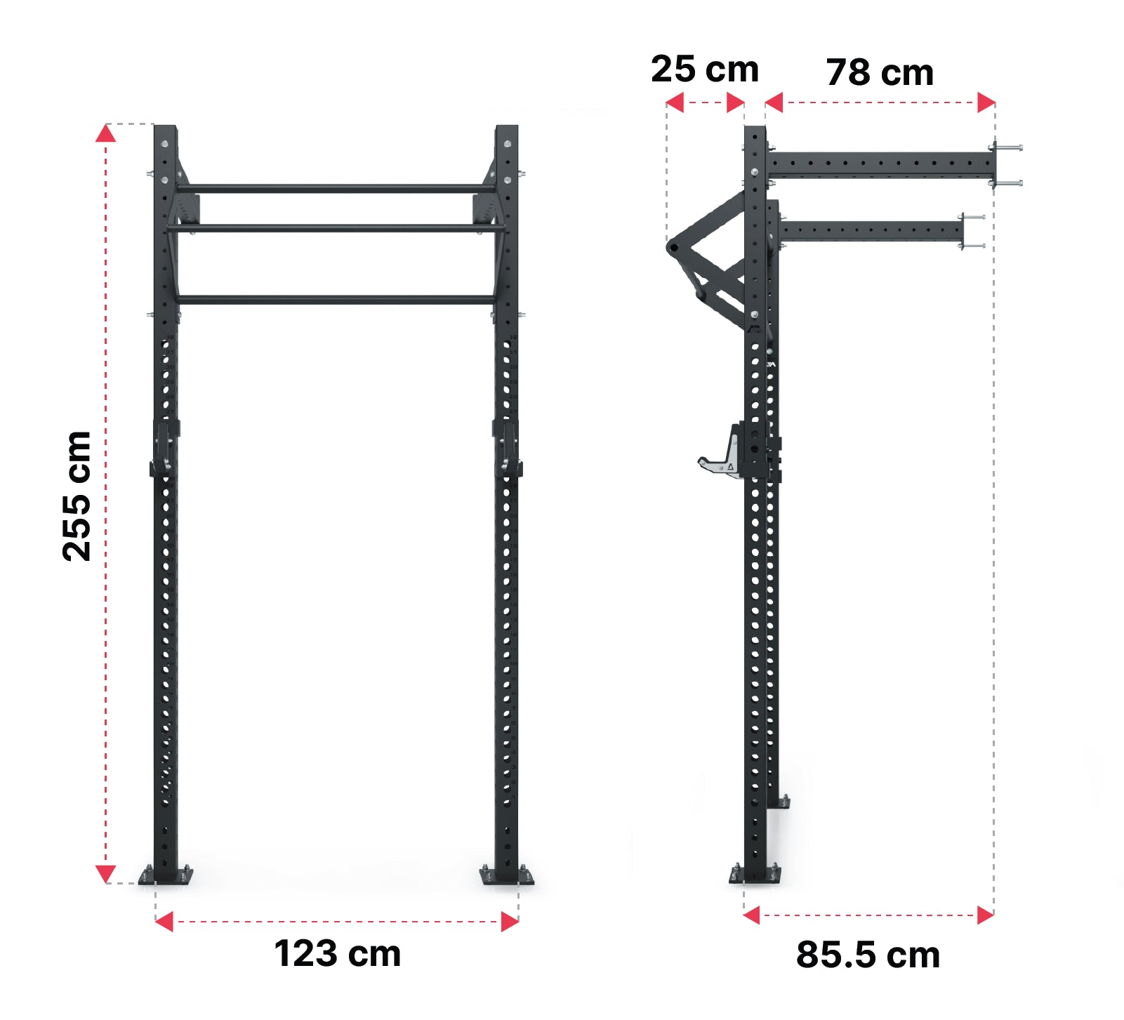 Outdoor Power Rack R8 Jade Wall - Dimensionen