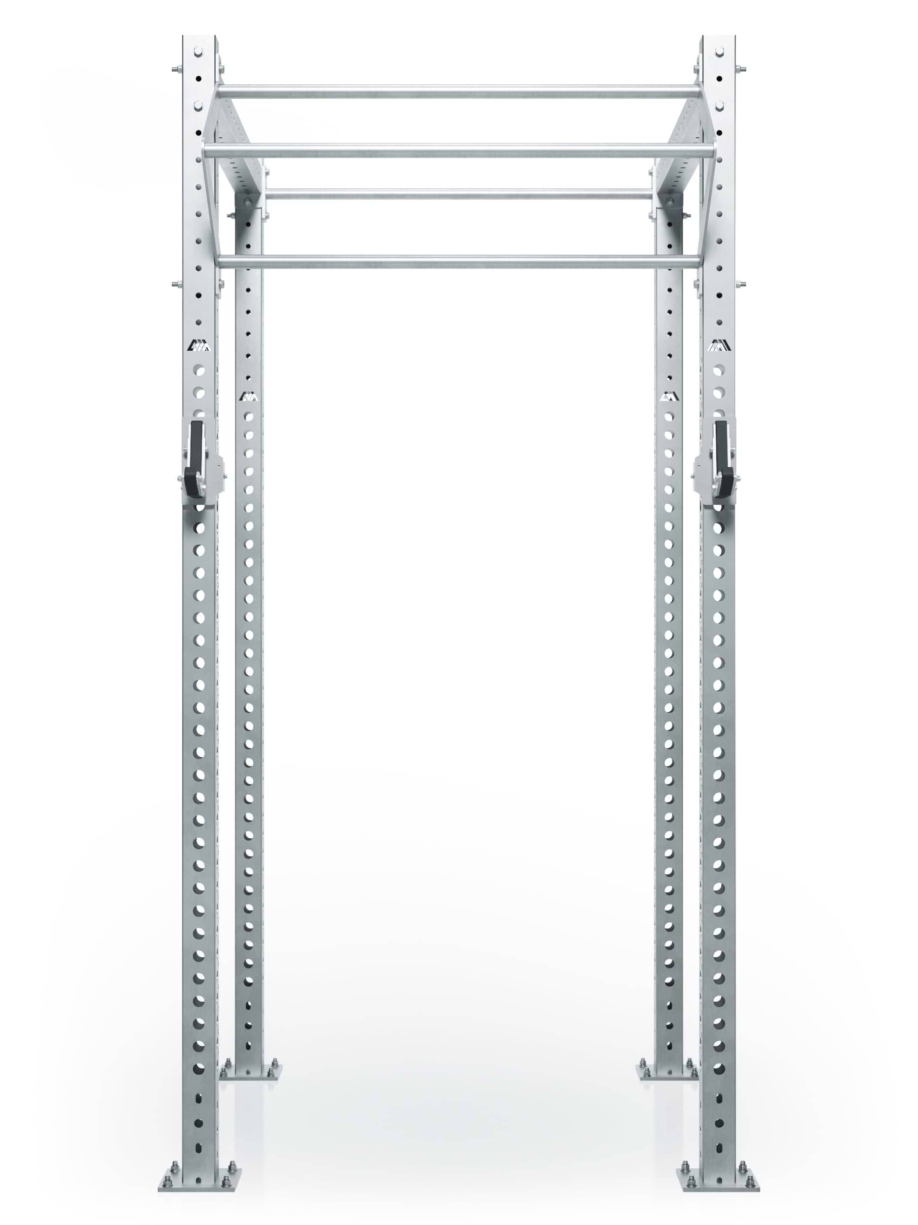 R8 Magma Outdoor Power Rack aus Edelstahl: mit 4 Pfosten, J-Hooks und Triangle Klimmzugstange