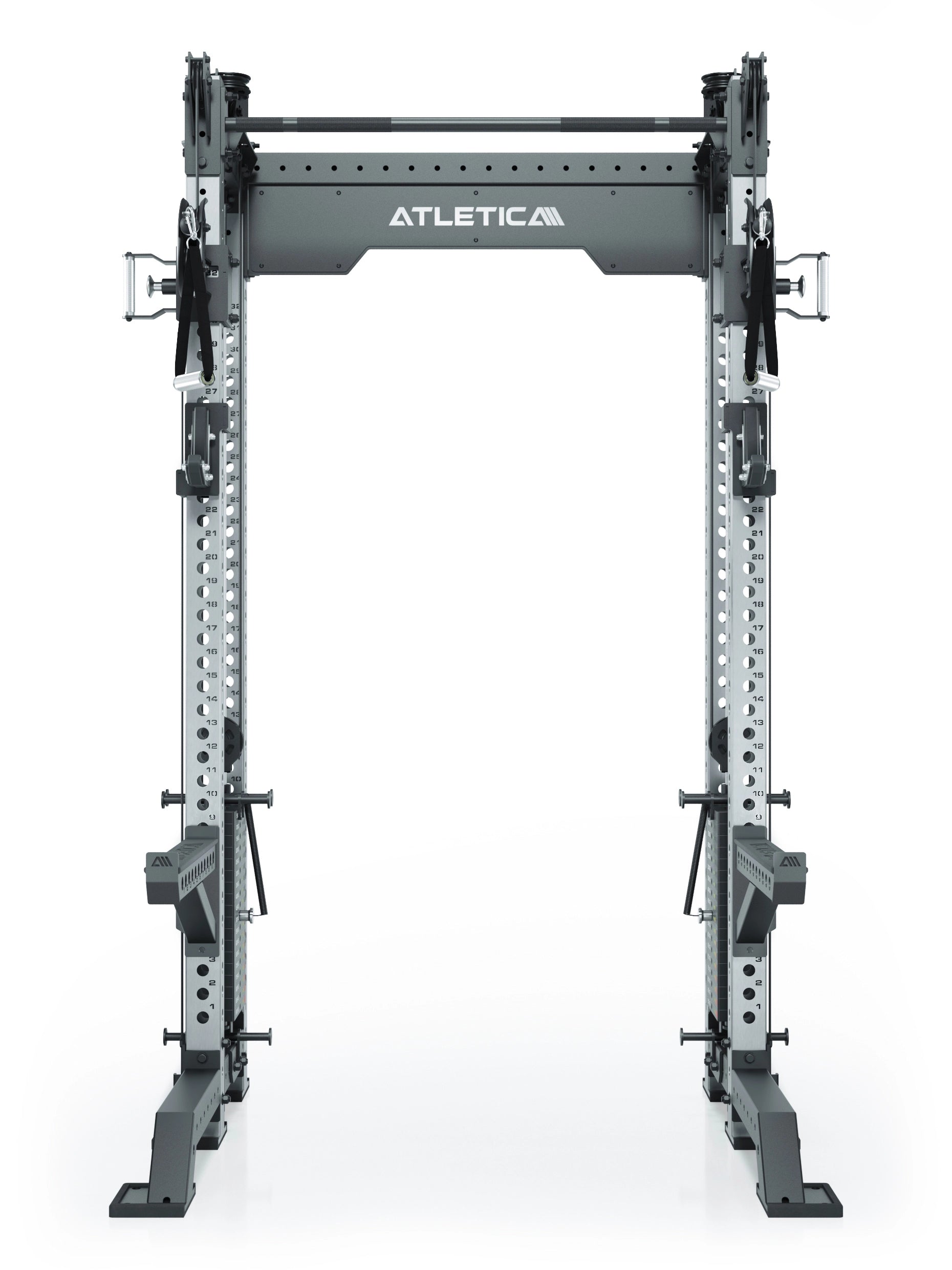 Dualer Kabelzug mit 2x95kg seitlichen Gewichtsblöcken | Sehr stabil und platzsparend | Modular ausbaubar mit Anbauteilen wie Jammer Arms I Edelstahl