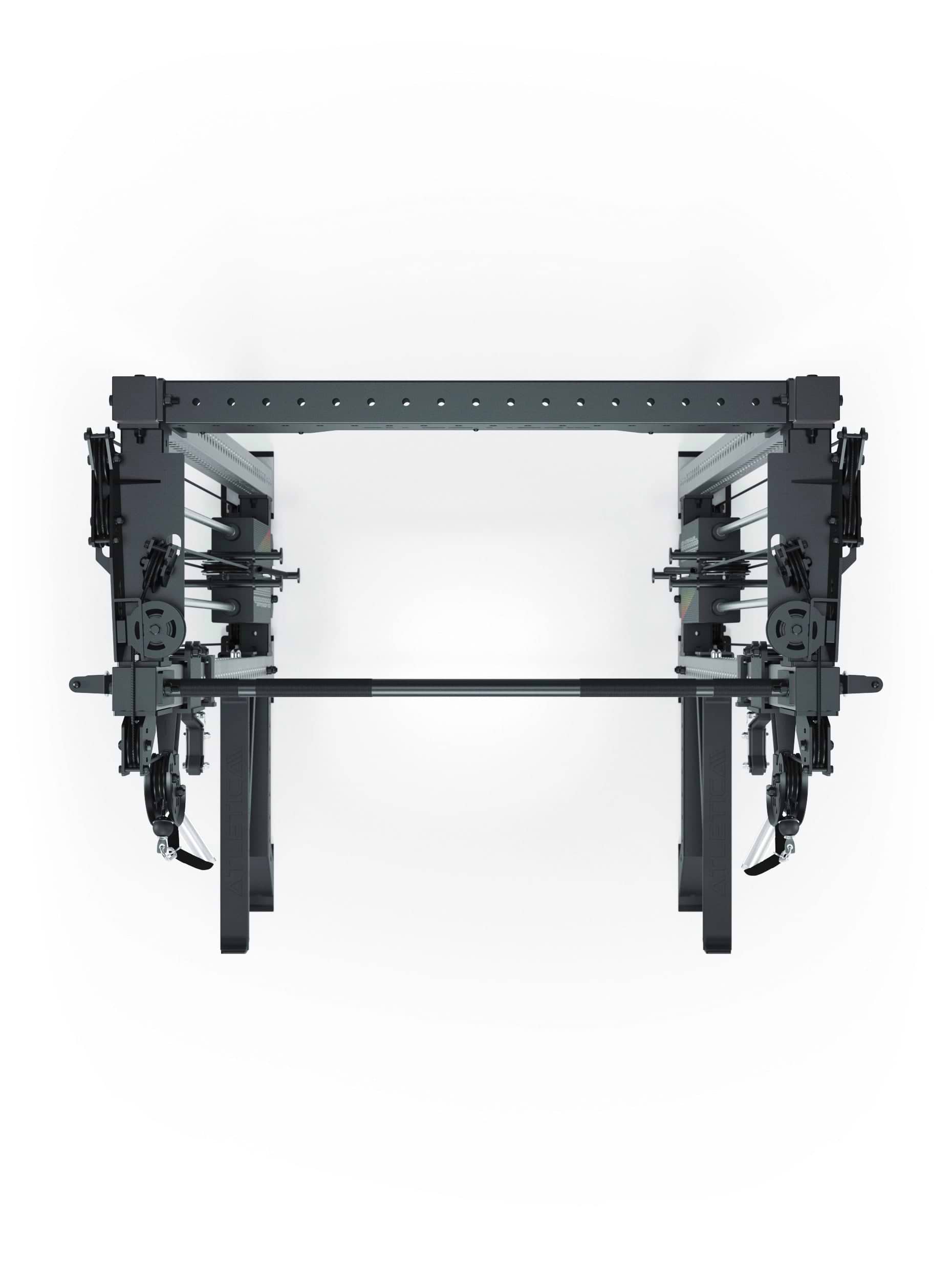 Dualer Kabelzug mit 2x95kg seitlichen Gewichtsblöcken | Sehr stabil und platzsparend | Modular ausbaubar mit Anbauteilen wie Jammer Arms I Edelstahl
