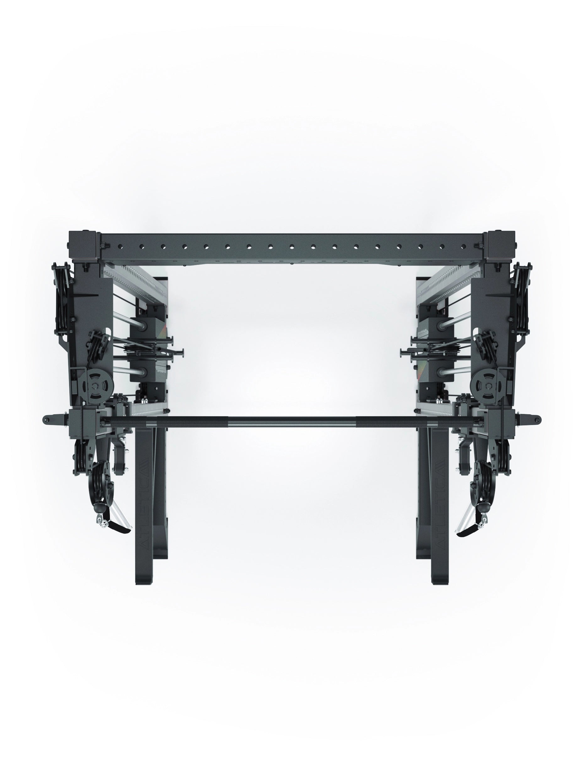 Dualer Kabelzug mit 2x95kg seitlichen Gewichtsblöcken | Sehr stabil und platzsparend | Modular ausbaubar mit Anbauteilen wie Jammer Arms I Edelstahl