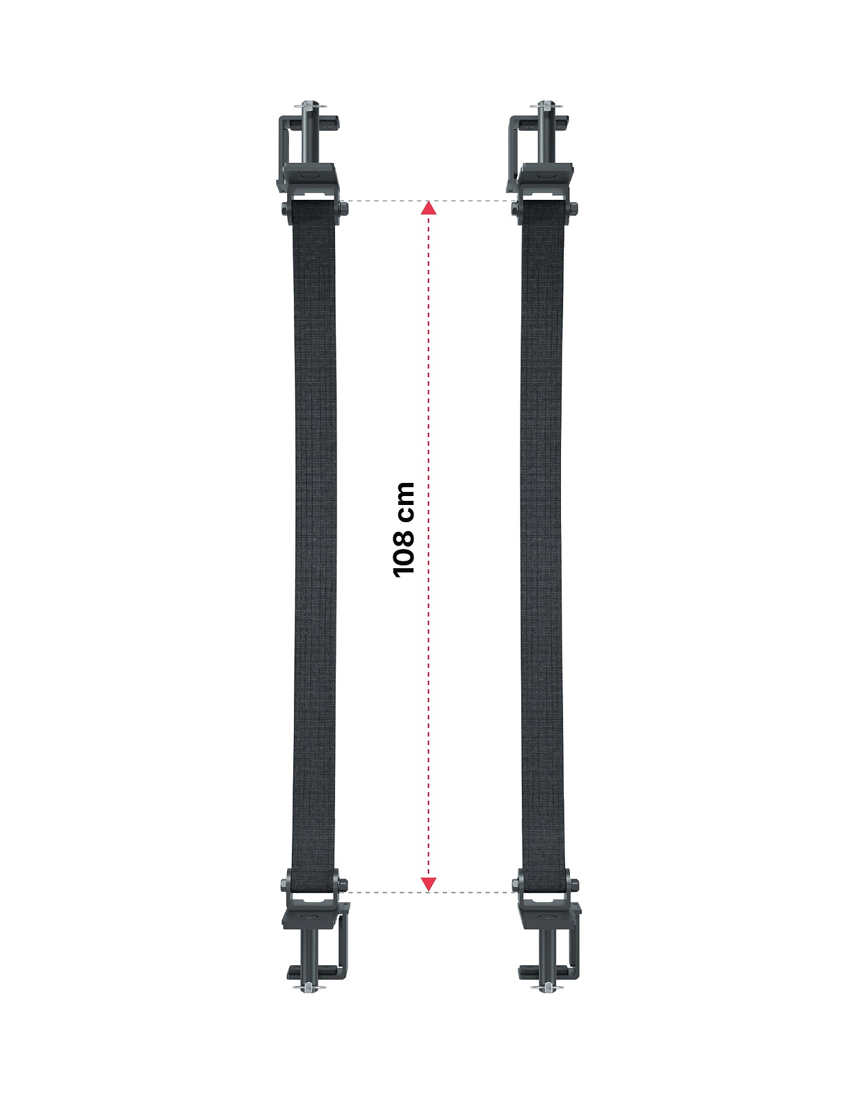 R8 Safety Straps | 108 cm: Dimensionen
