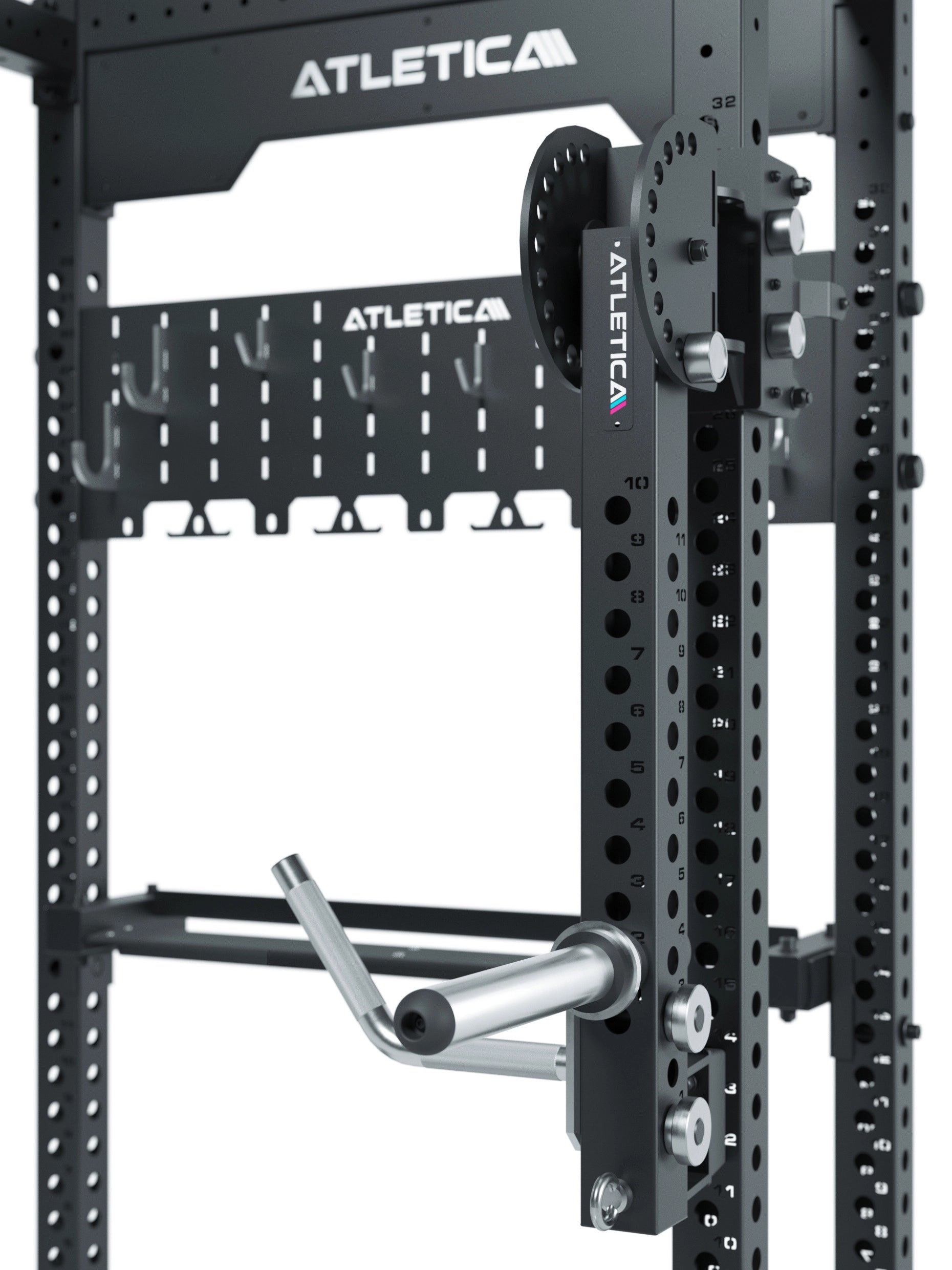 ATLETICA_R8_Stereo_Power_Rack_kompakt_mit_Jammer_Arms_und_Storage_System, 