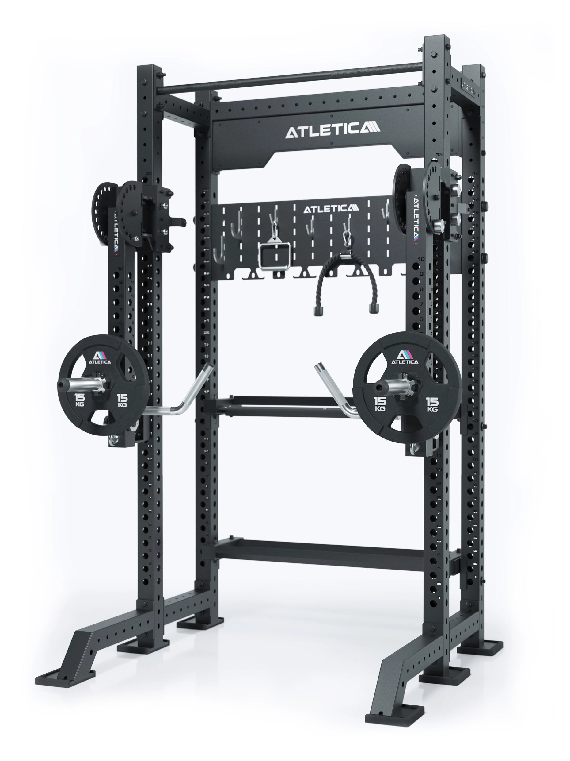 ATLETICA_R8_Stereo_Power_Rack_kompakt_mit_Jammer_Arms_und_Storage_System, 