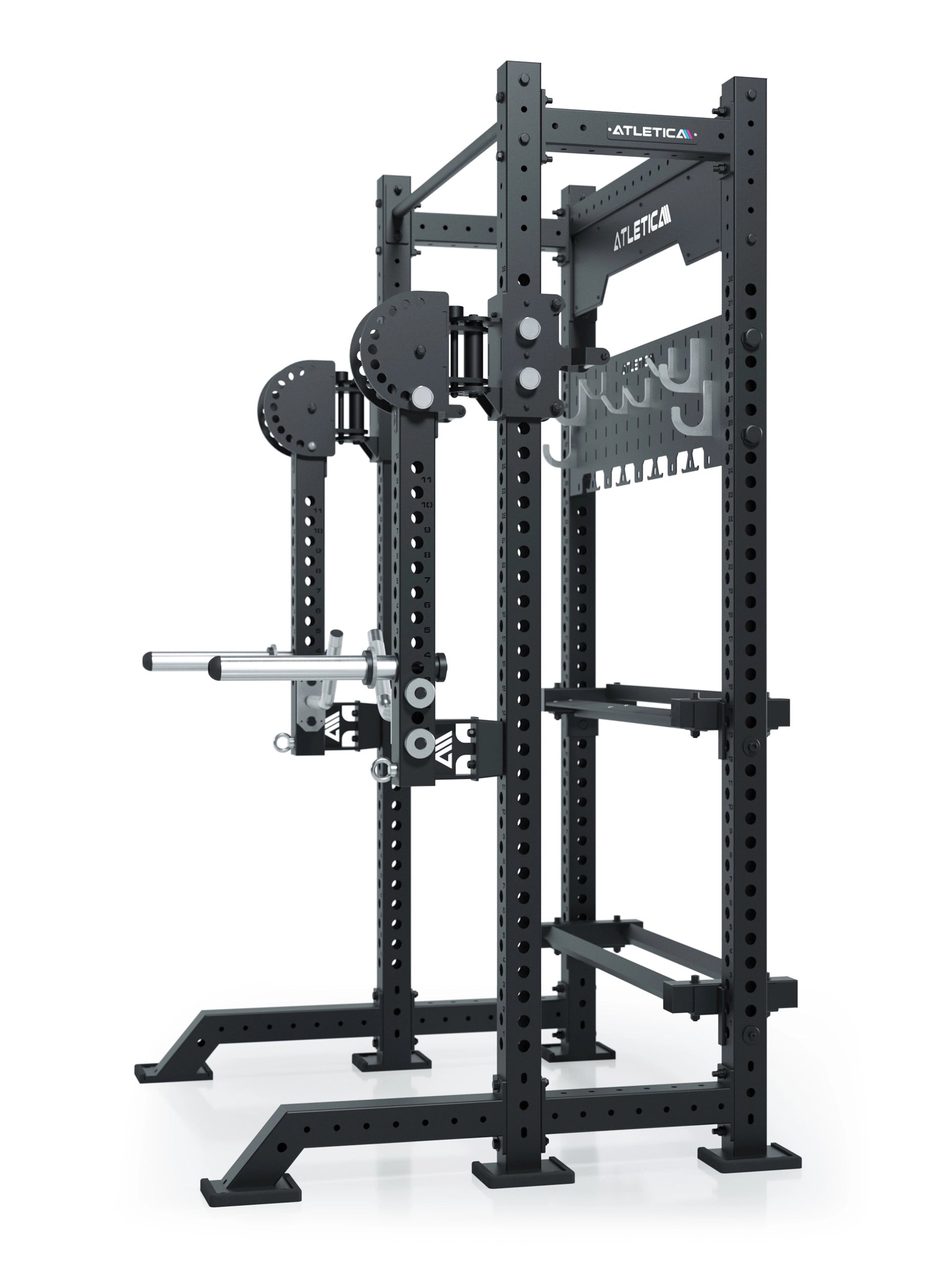 ATLETICA_R8_Stereo_Power_Rack_kompakt_mit_Jammer_Arms_und_Storage_System, 