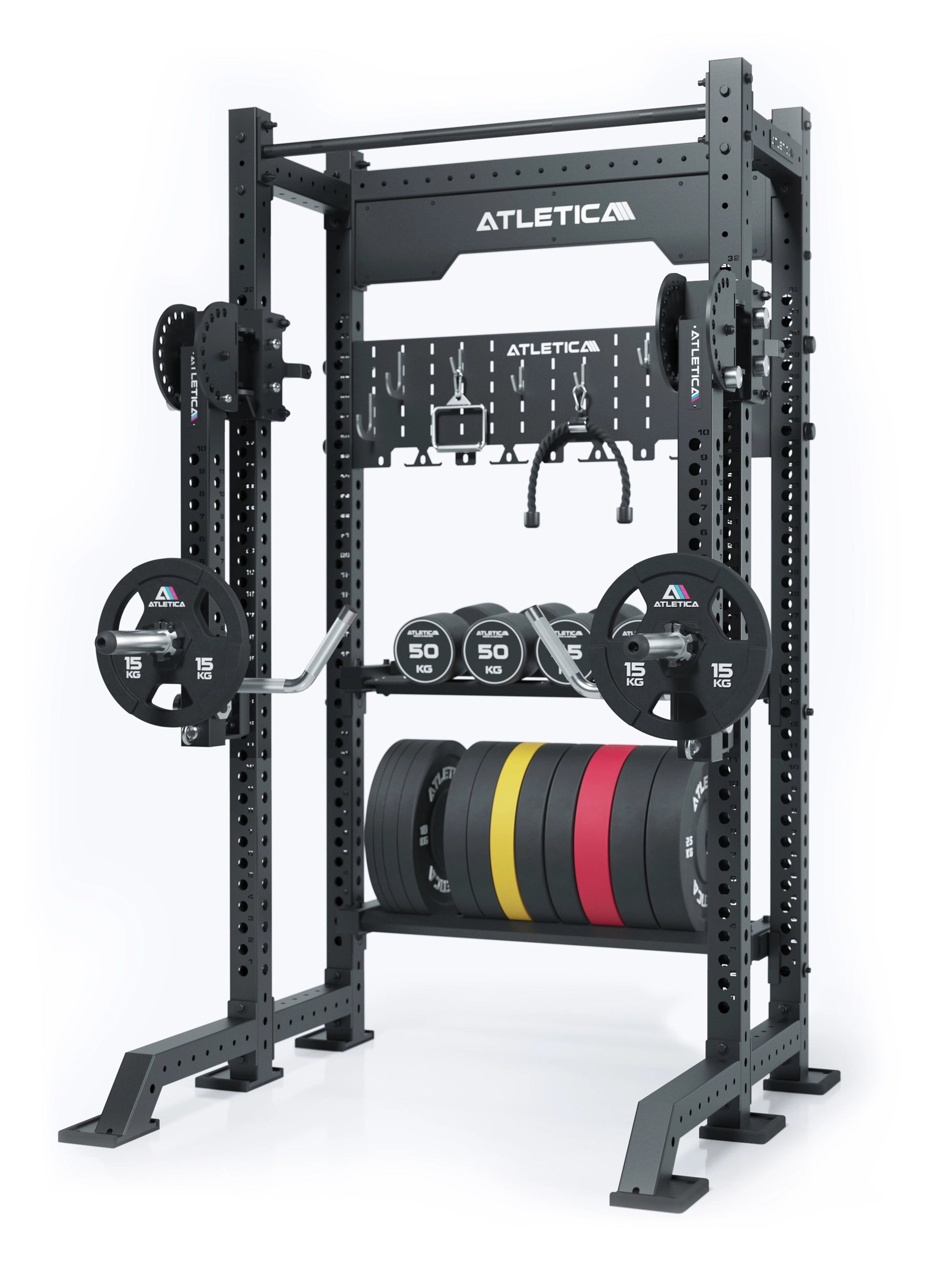 ATLETICA_R8_Stereo_Power_Rack_kompakt_mit_Jammer_Arms_und_Storagy_System, #variante_r8-stereo-max