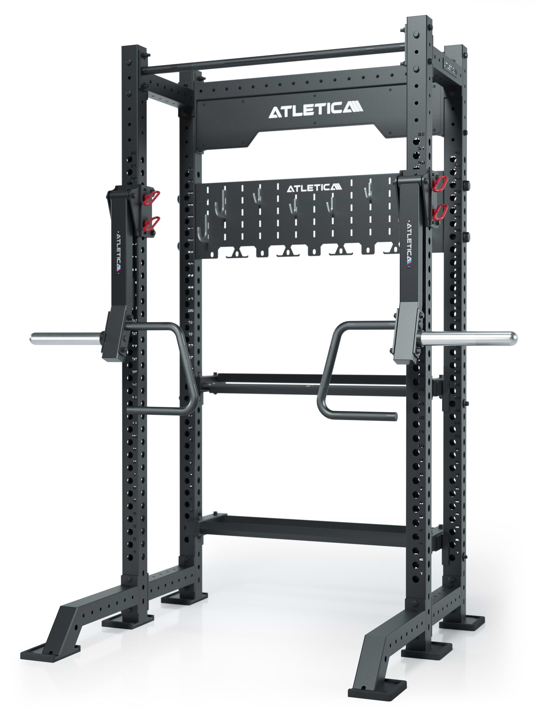 ATLETICA_R8_Stereo_Power_Rack_kompakt_mit_Jammer_Arms_und_Storage_System,