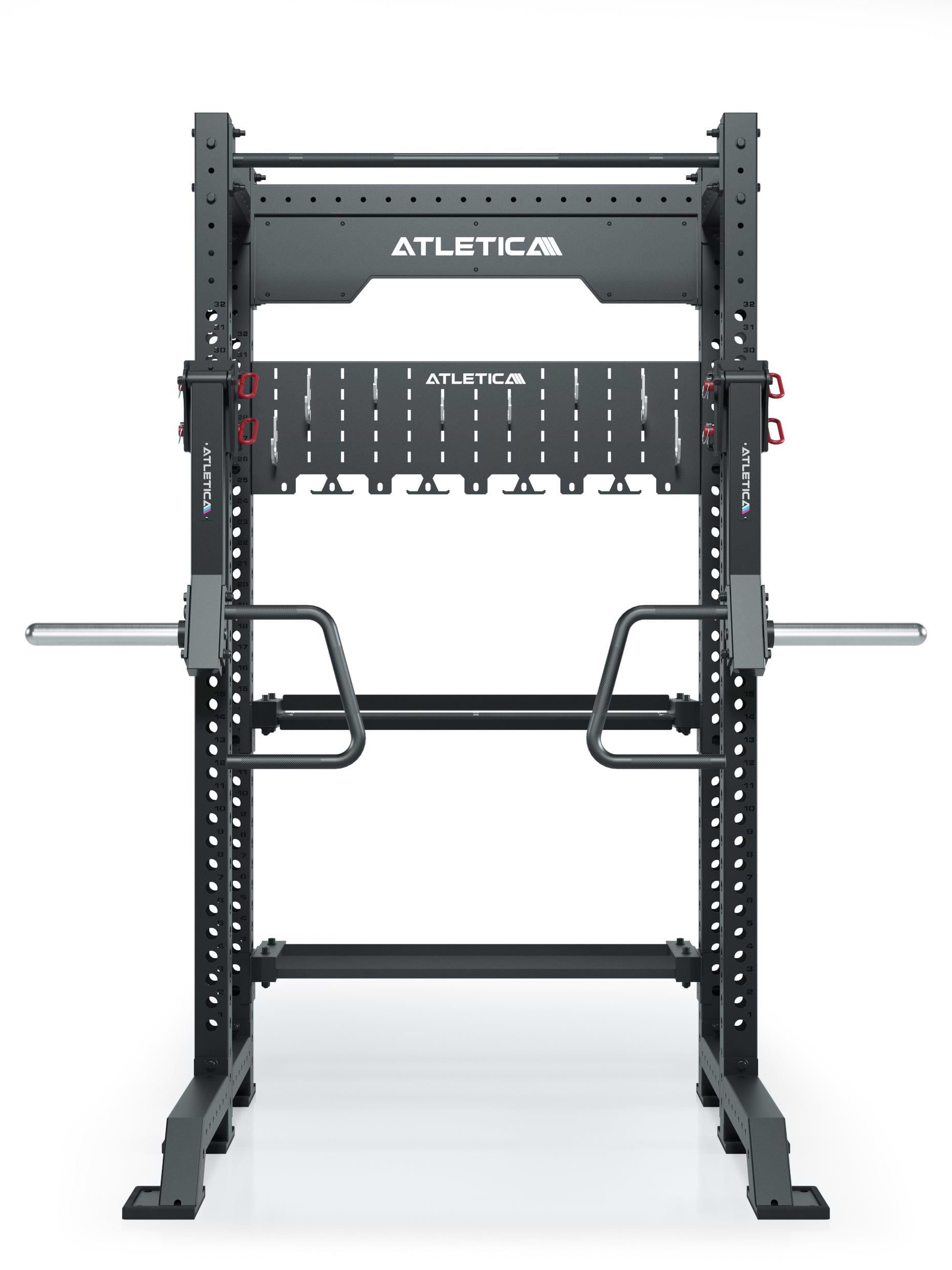 ATLETICA_R8_Stereo_Power_Rack_kompakt_mit_Jammer_Arms_und_Storage_System,