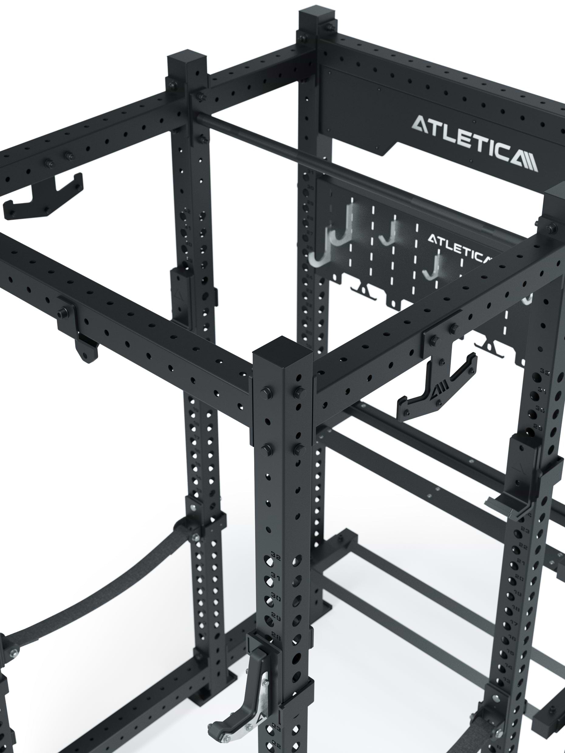 R8 Utile Power Rack: J-Hooks, Safety Straps & Spotter Arms