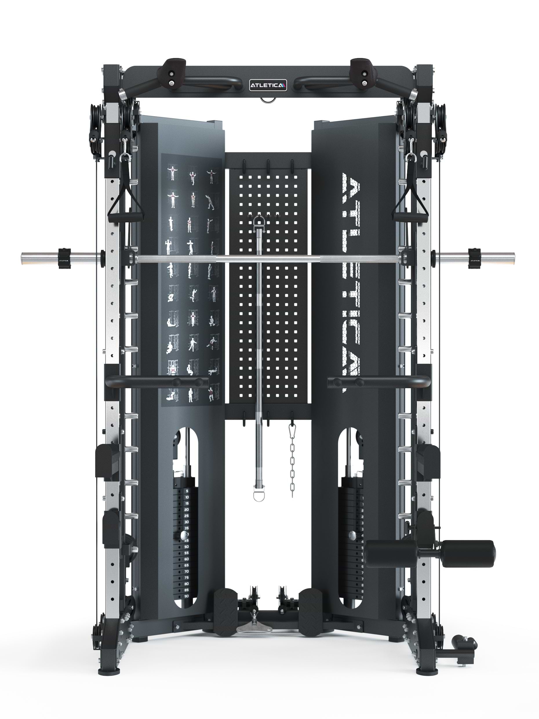 All-in-one Kraftstation Raven mit 2x90kg Steckgewichten